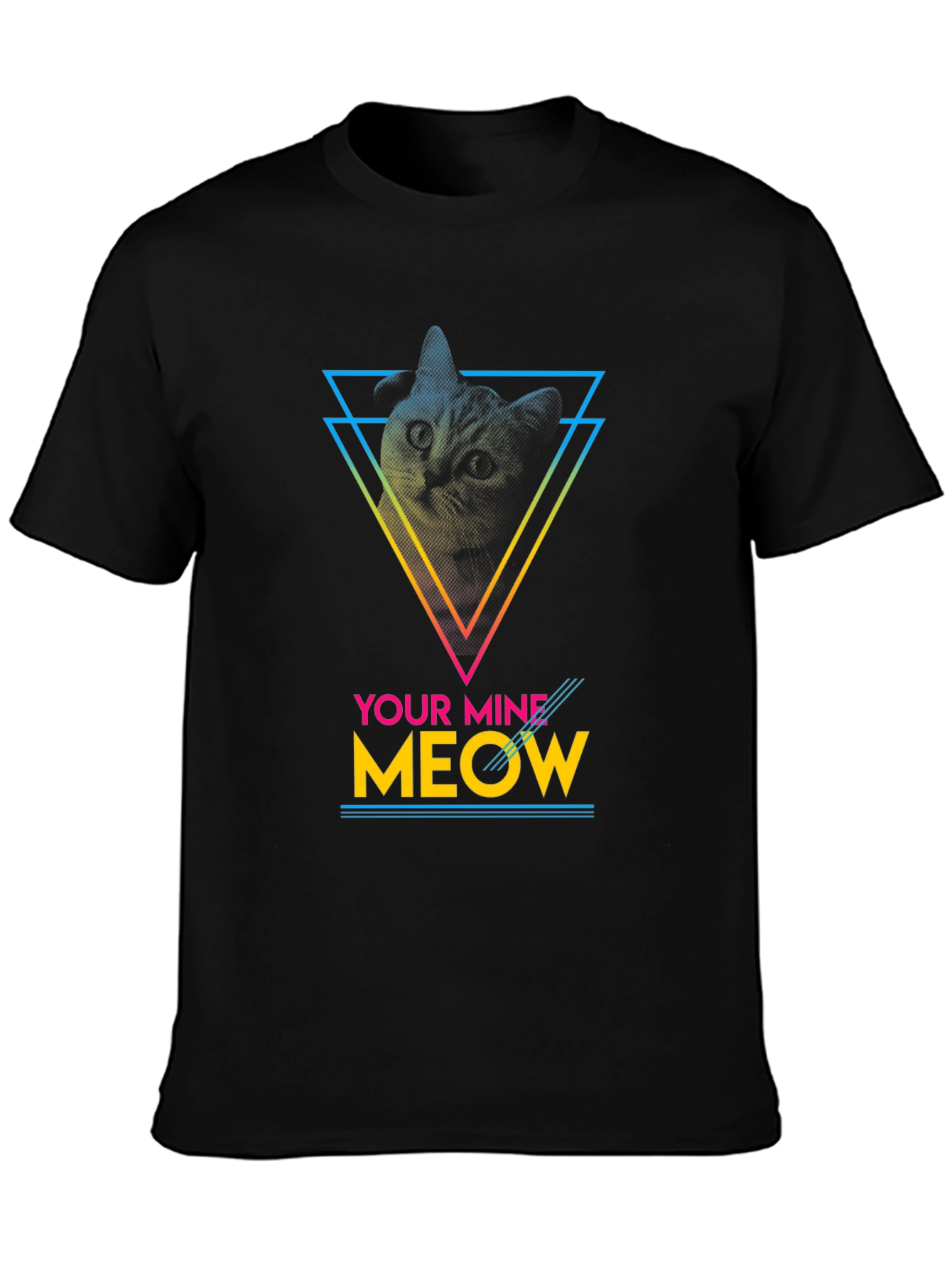 Retro Cat T-Shirt - Your Mine Meow Tee