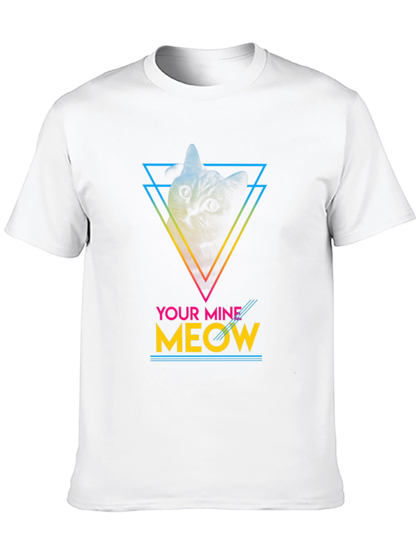 Retro Cat T-Shirt - Your Mine Meow Tee