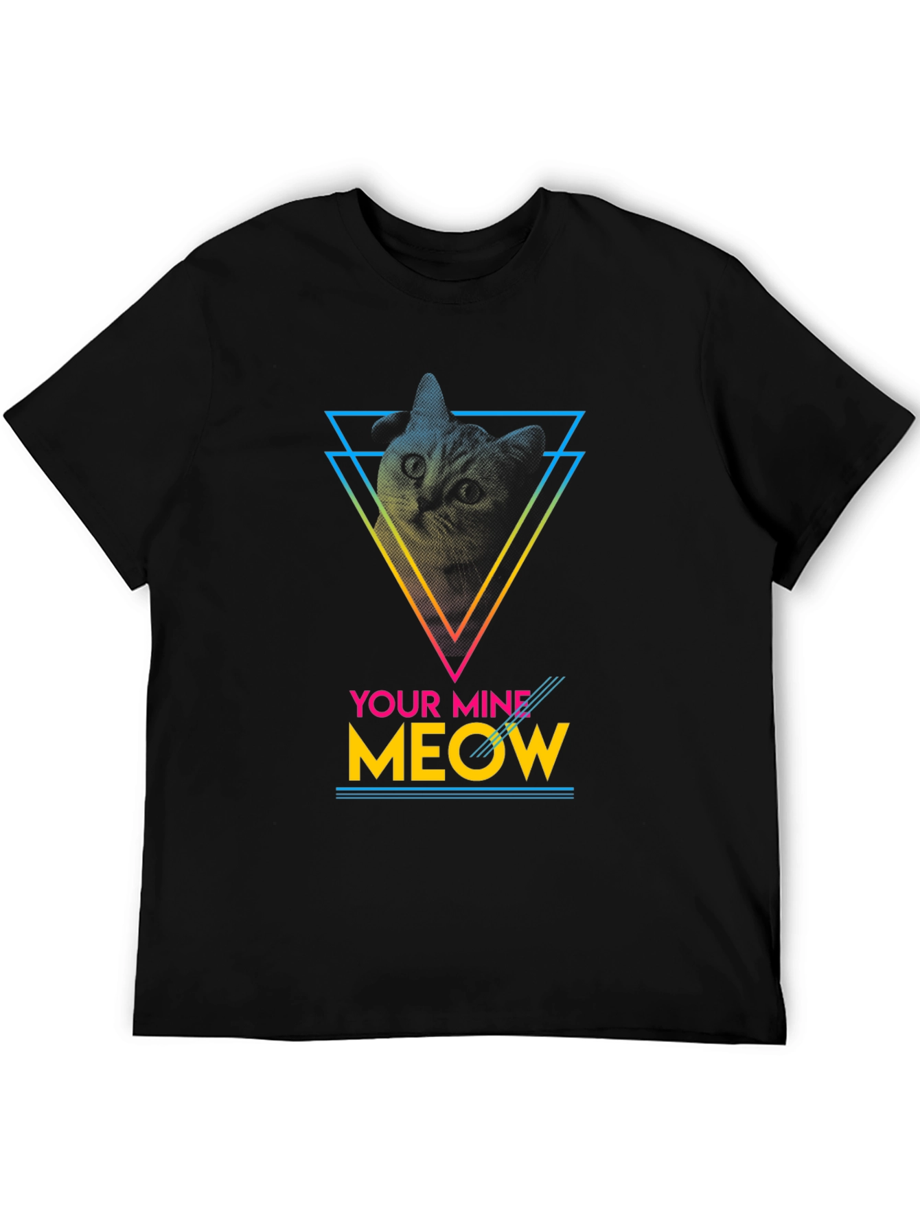 Retro Cat T-Shirt - Your Mine Meow Tee