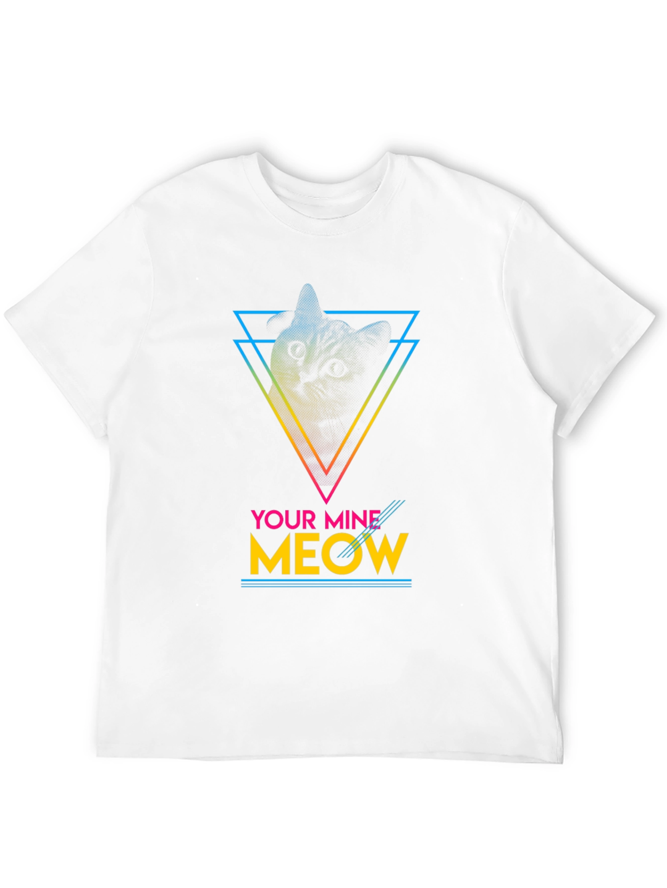 Retro Cat T-Shirt - Your Mine Meow Tee