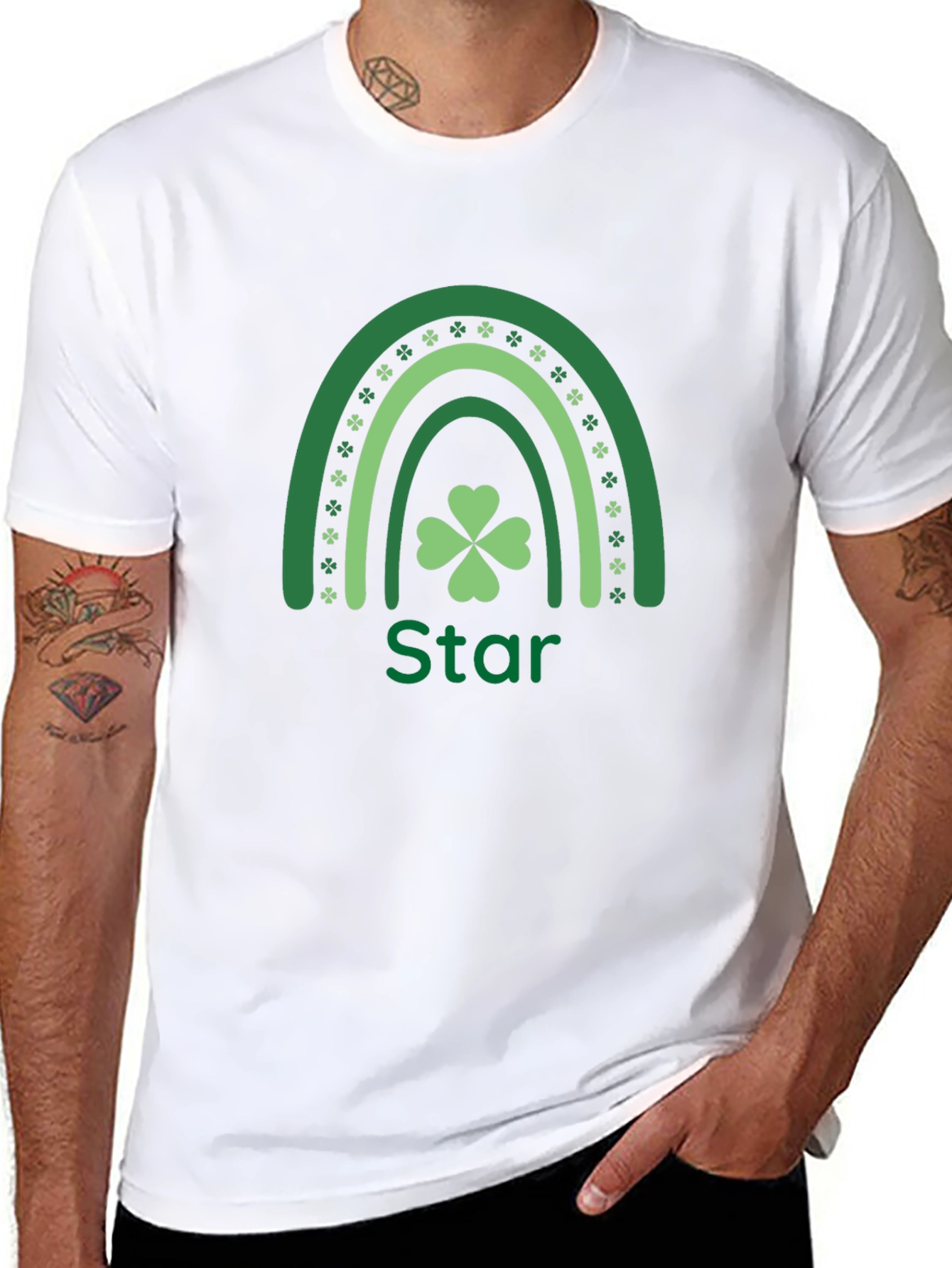 Lucky Shamrock Star St. Patricks Day T-Shirt
