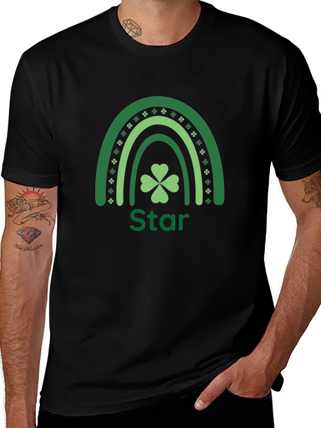 Lucky Shamrock Star St. Patricks Day T-Shirt