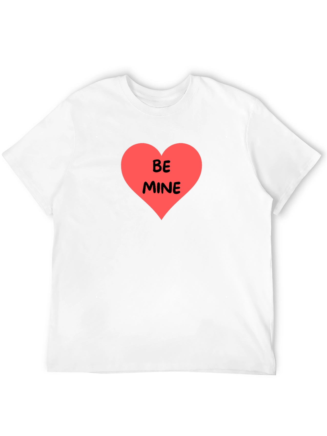 Be Mine Heart Graphic Black T-Shirt