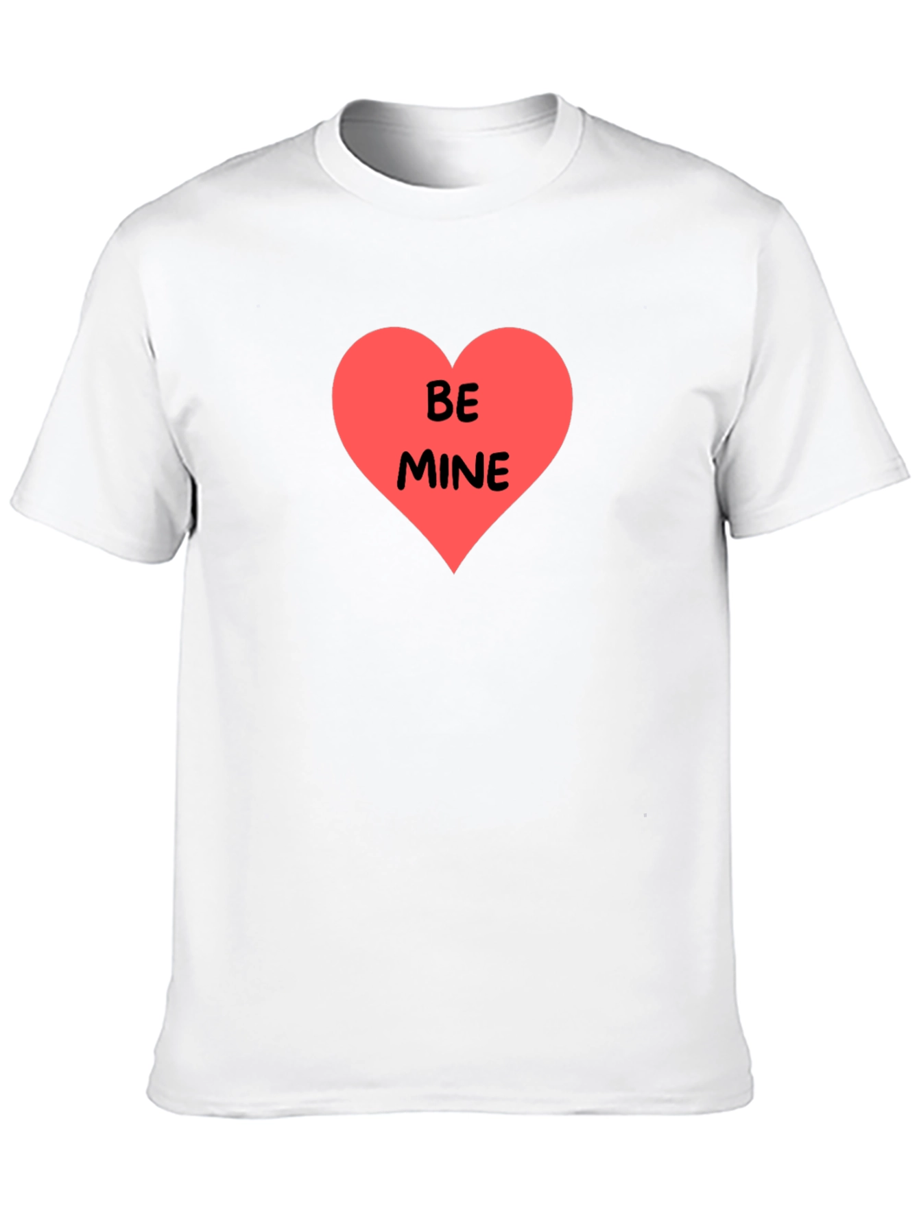 Be Mine Heart Graphic Black T-Shirt