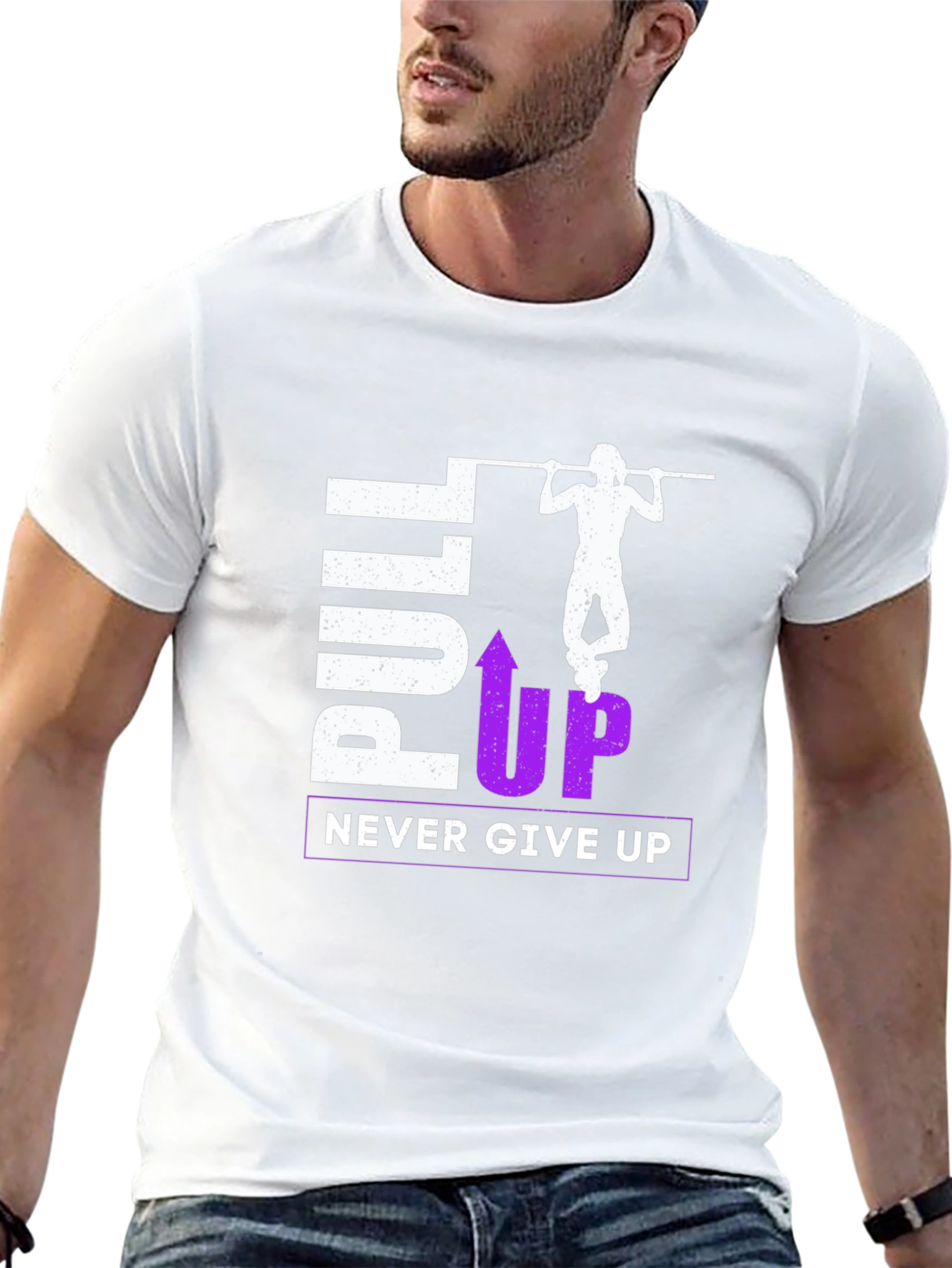 Pull Up Never Give Up Graphic T-Shirt