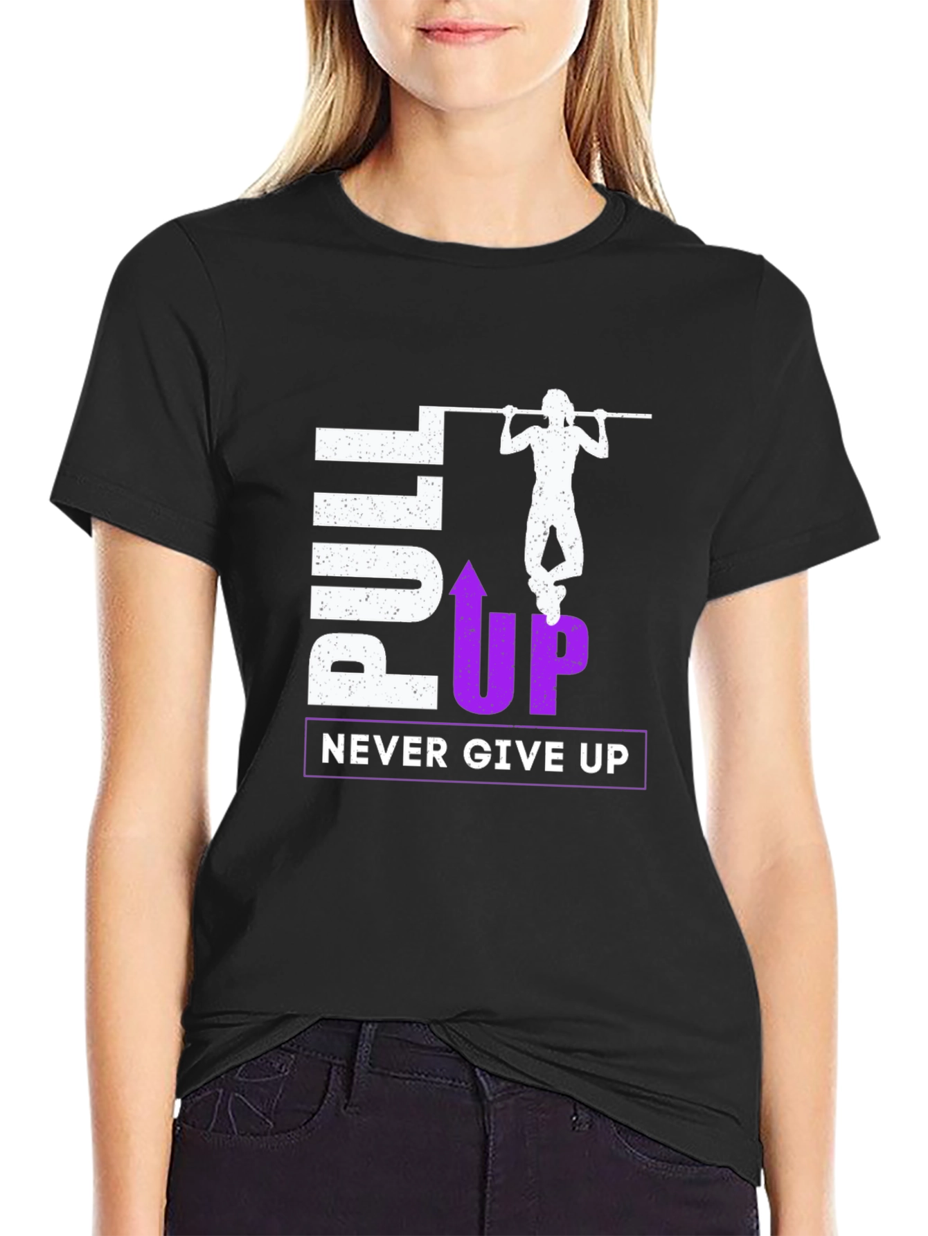 Pull Up Never Give Up Graphic T-Shirt