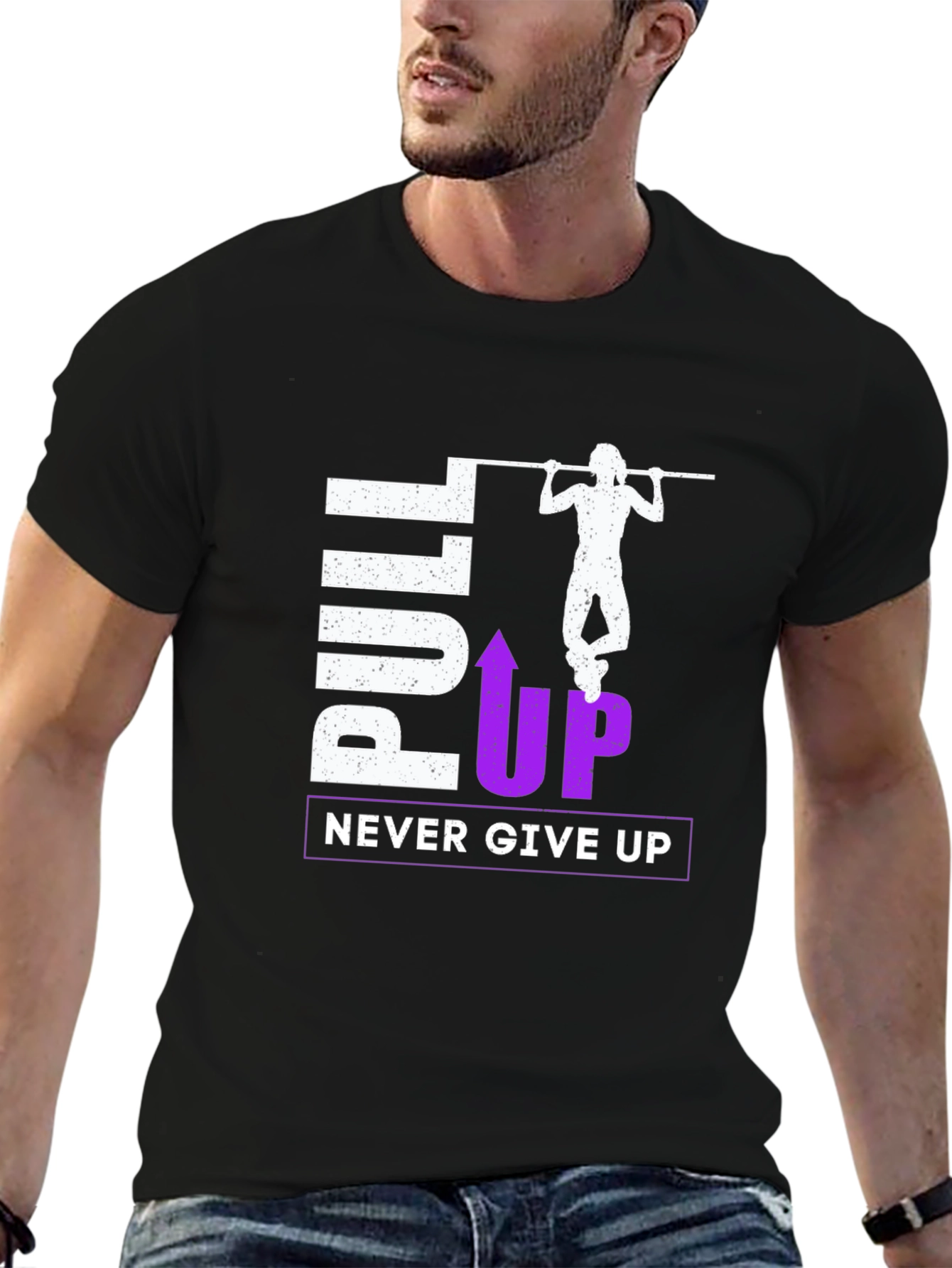 Pull Up Never Give Up Graphic T-Shirt