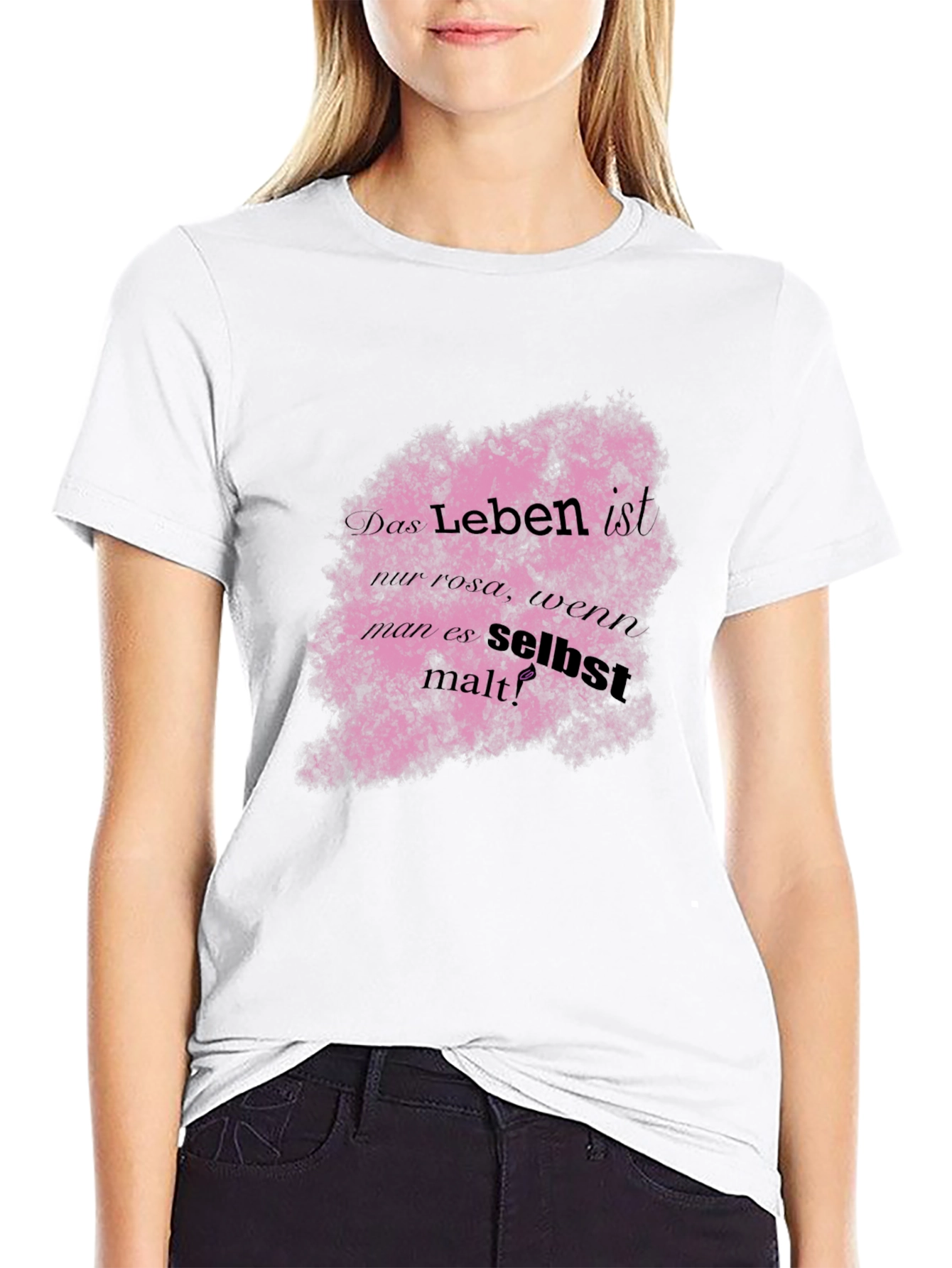 Life is Pink German Quote T-Shirt