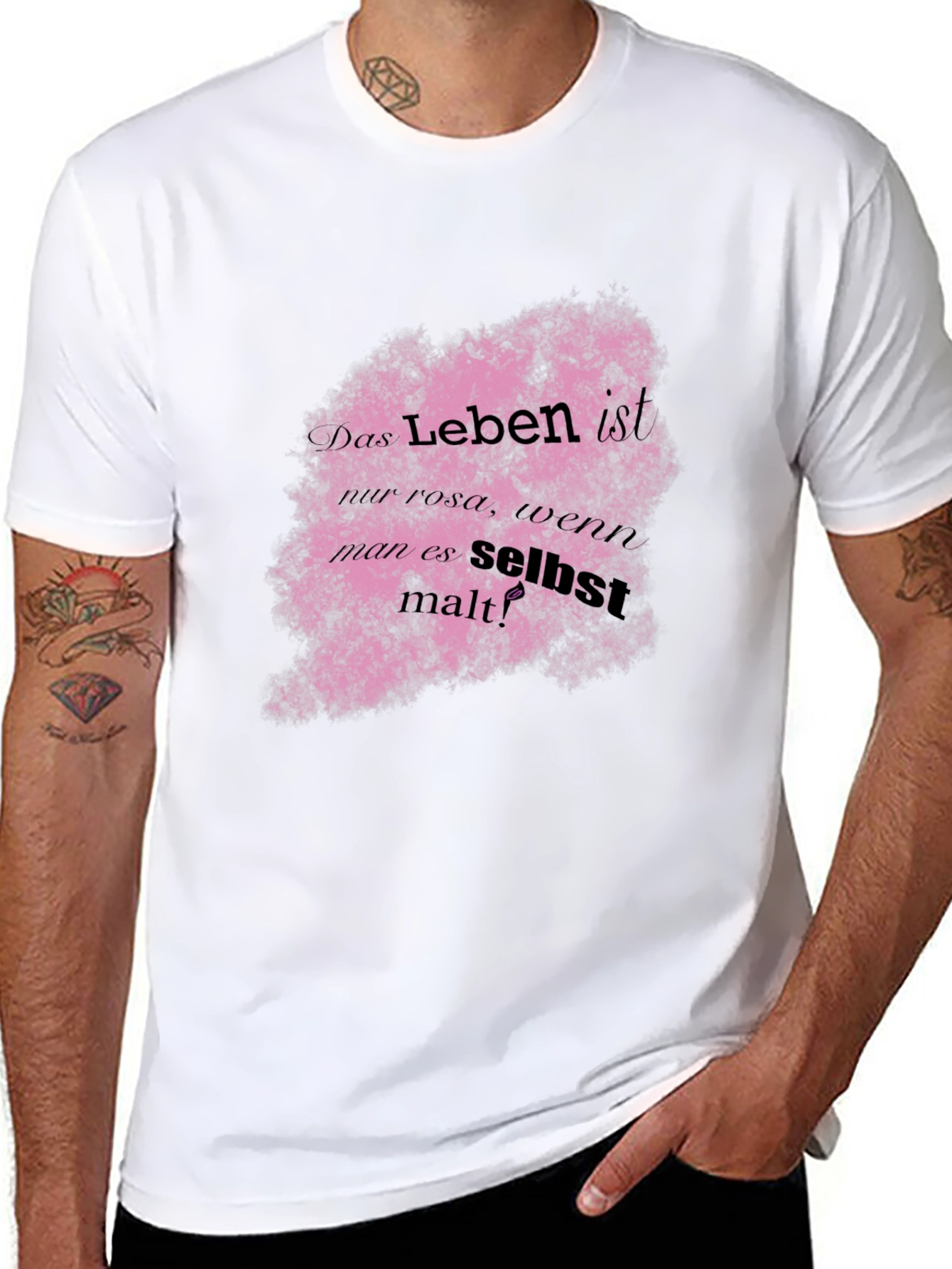 Life is Pink German Quote T-Shirt