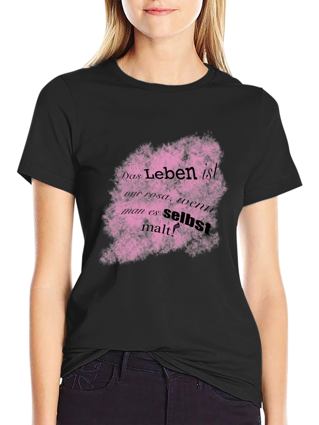 Life is Pink German Quote T-Shirt