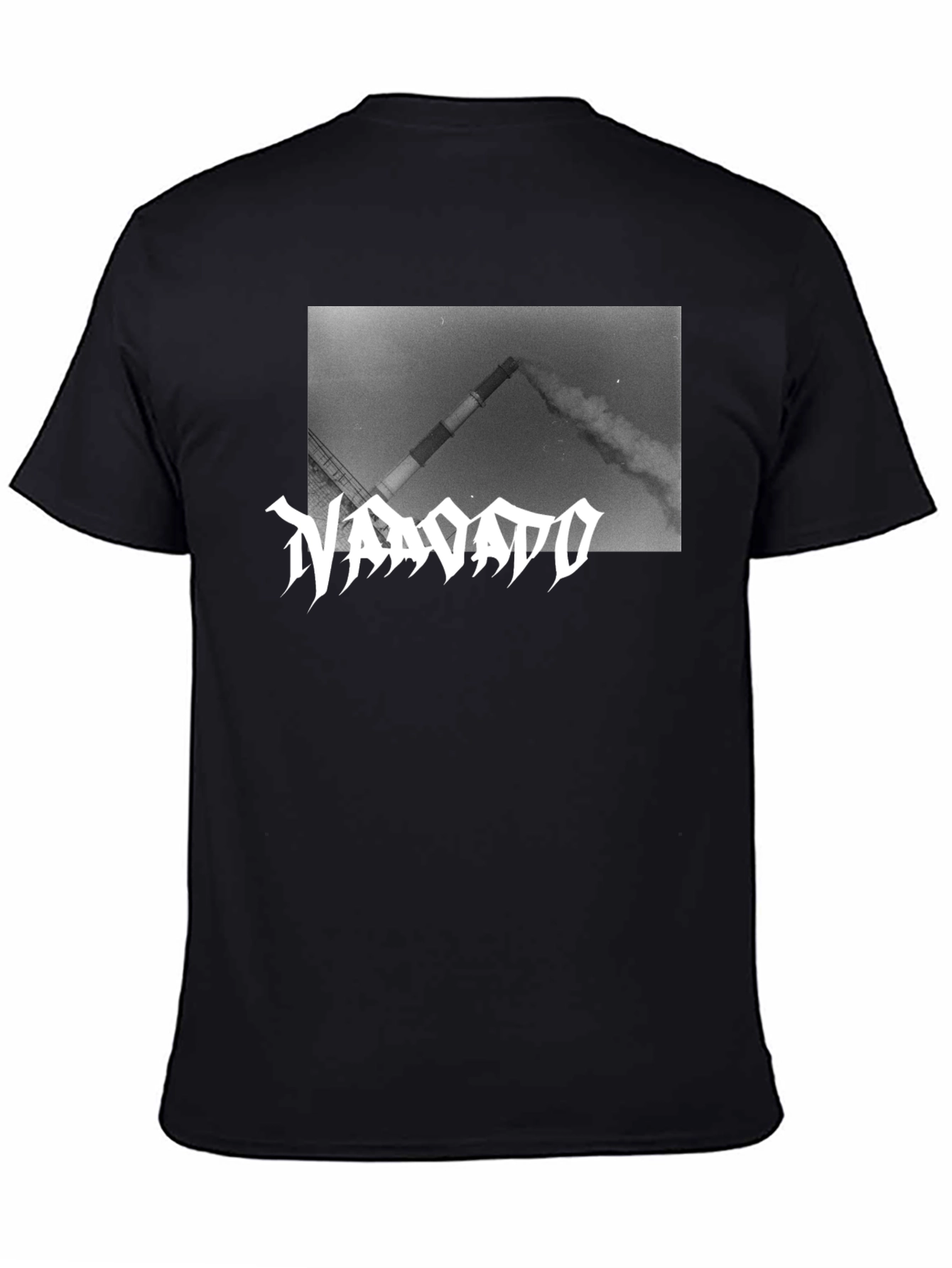 Industrial T-Shirt - Black Cotton Graphic Tee