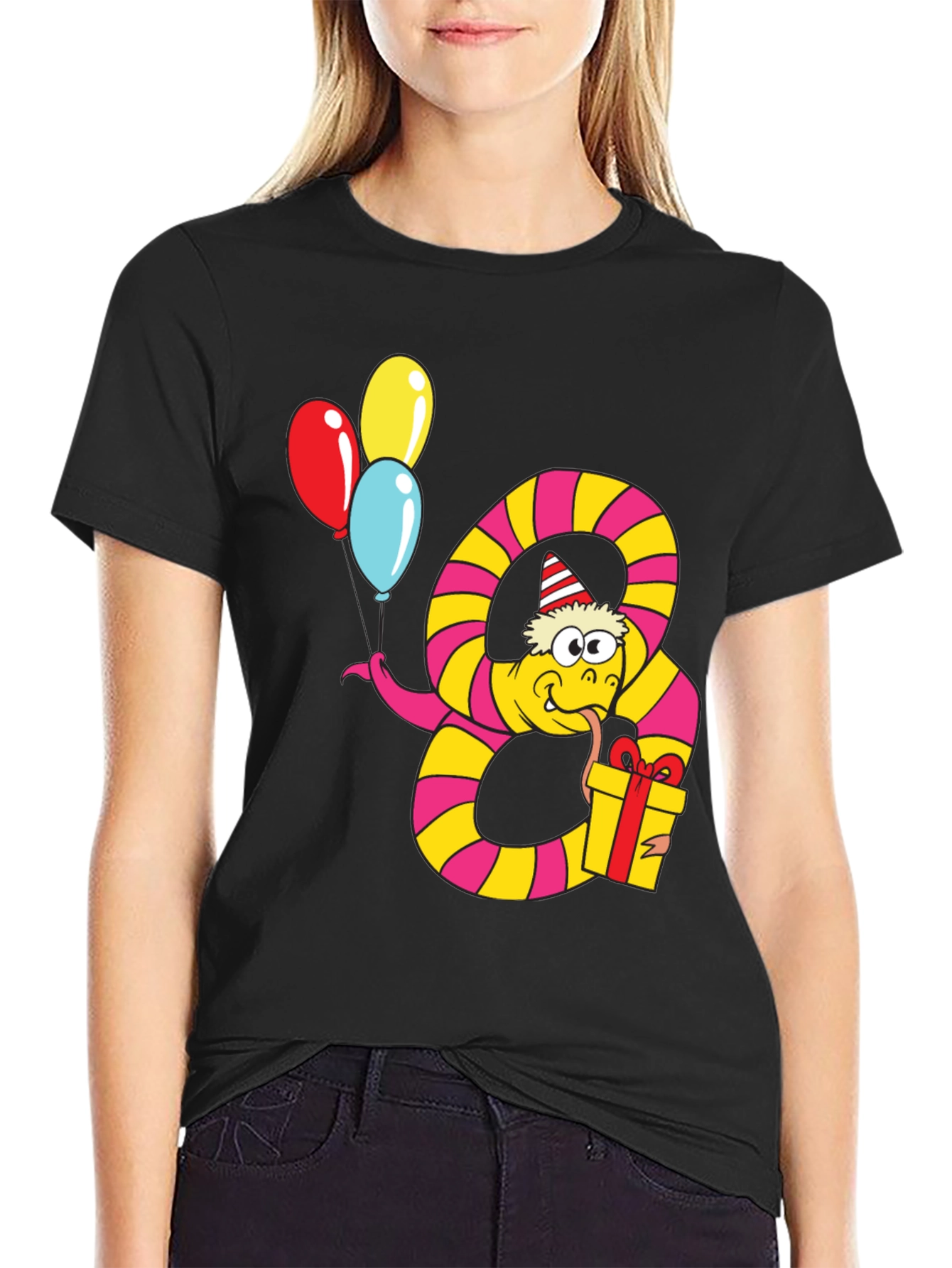 Birthday Snake Graphic Tee - Party Animal Shirt