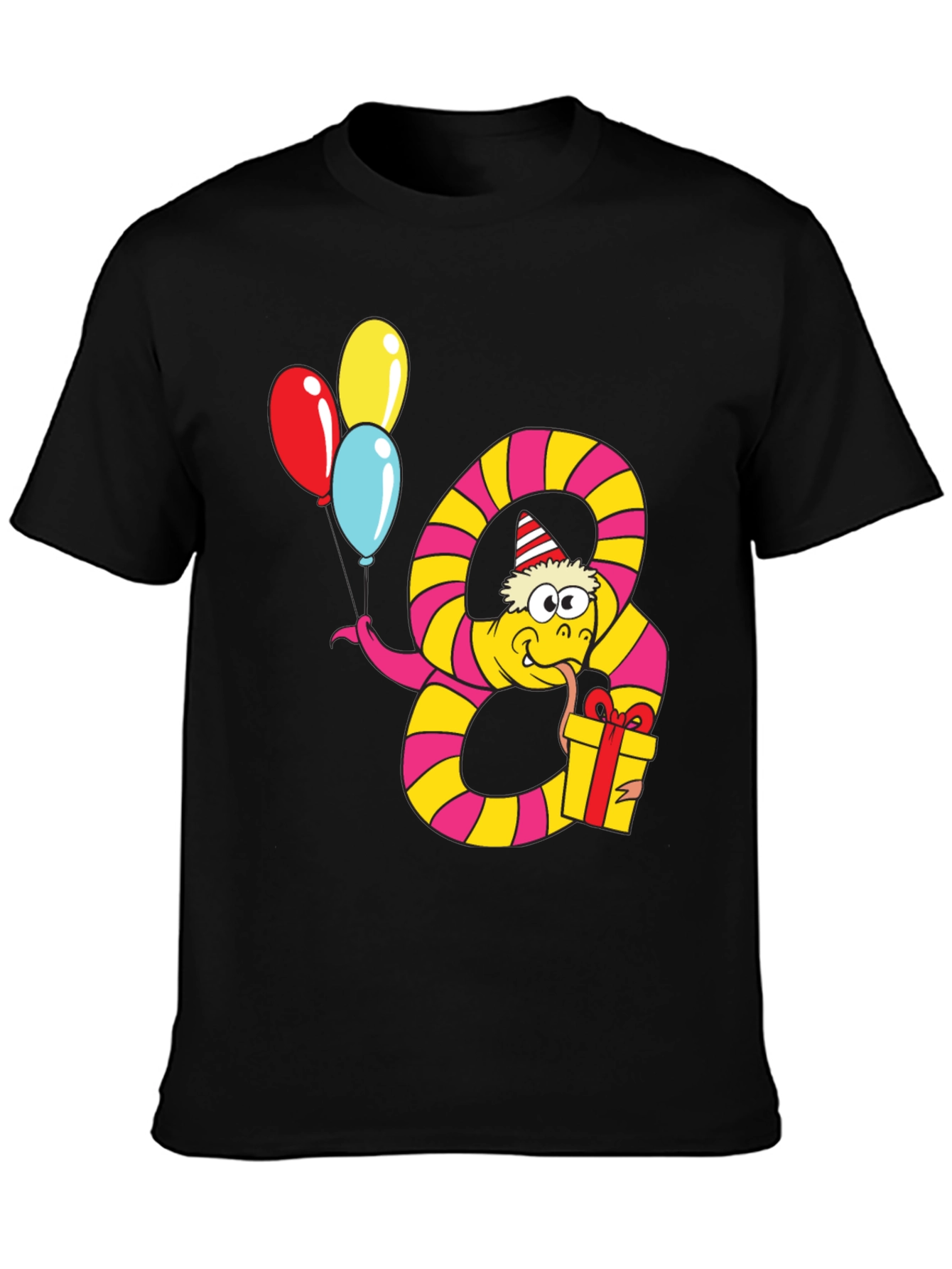 Birthday Snake Graphic Tee - Party Animal Shirt