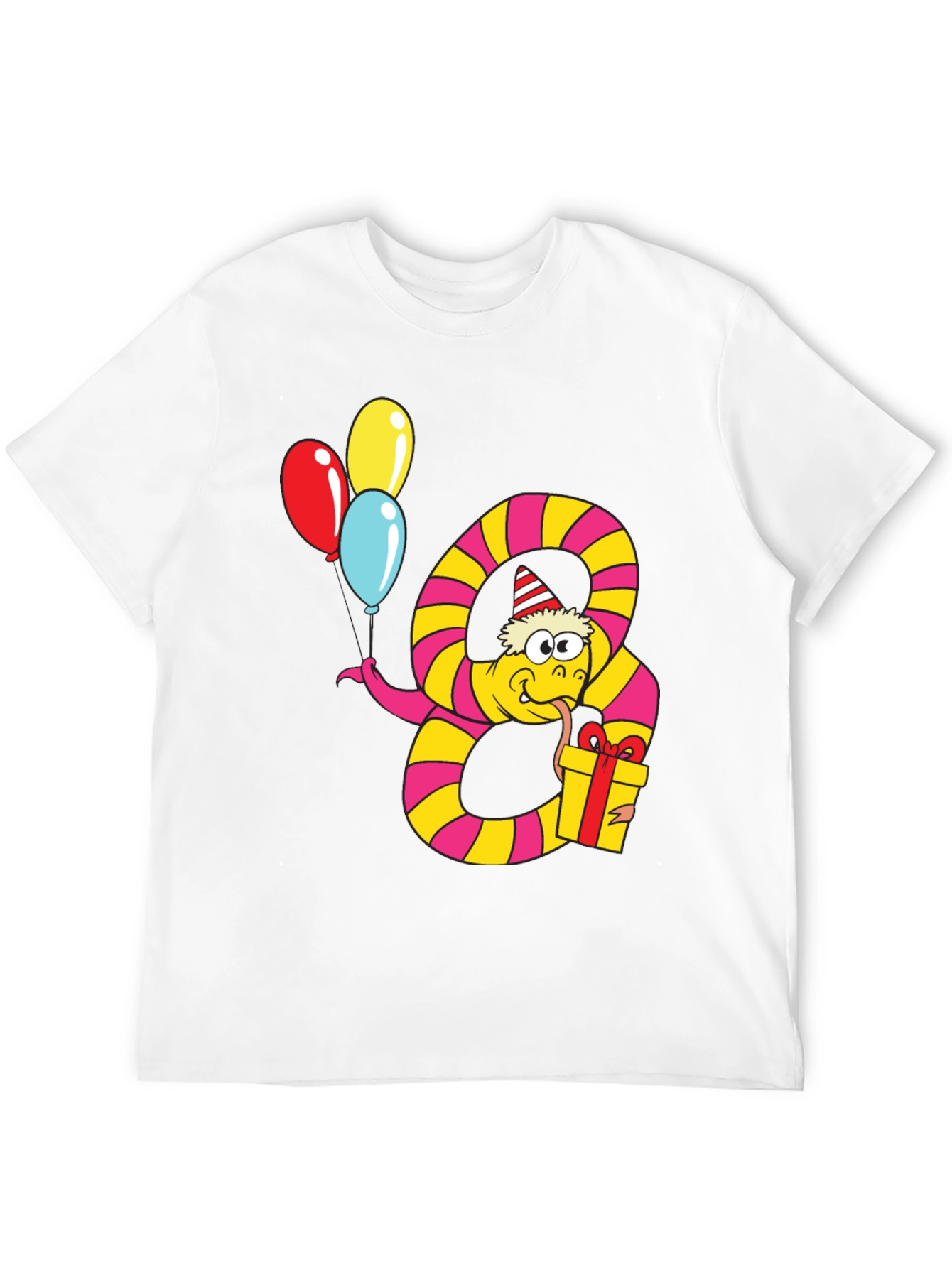 Birthday Snake Graphic Tee - Party Animal Shirt
