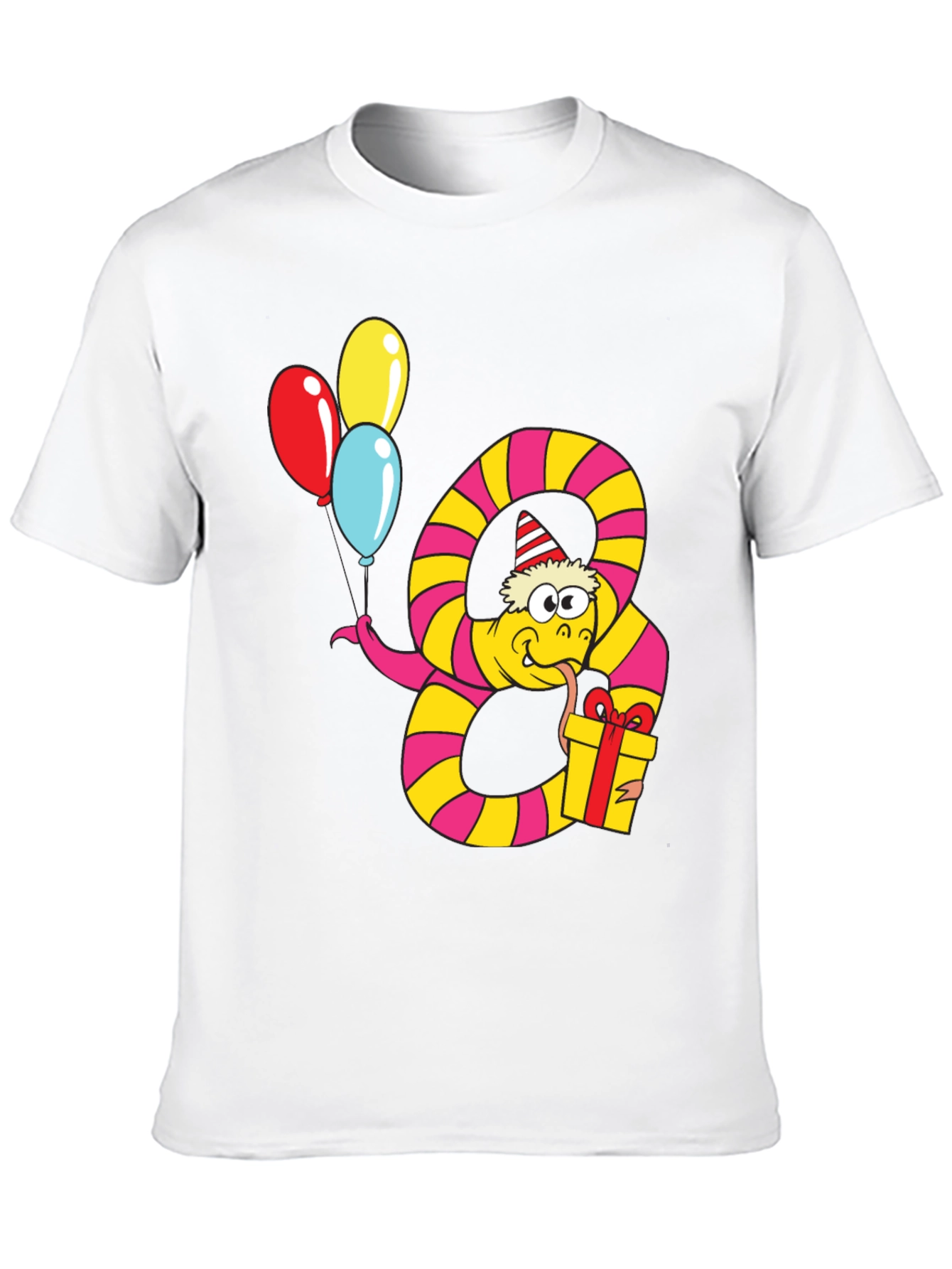 Birthday Snake Graphic Tee - Party Animal Shirt