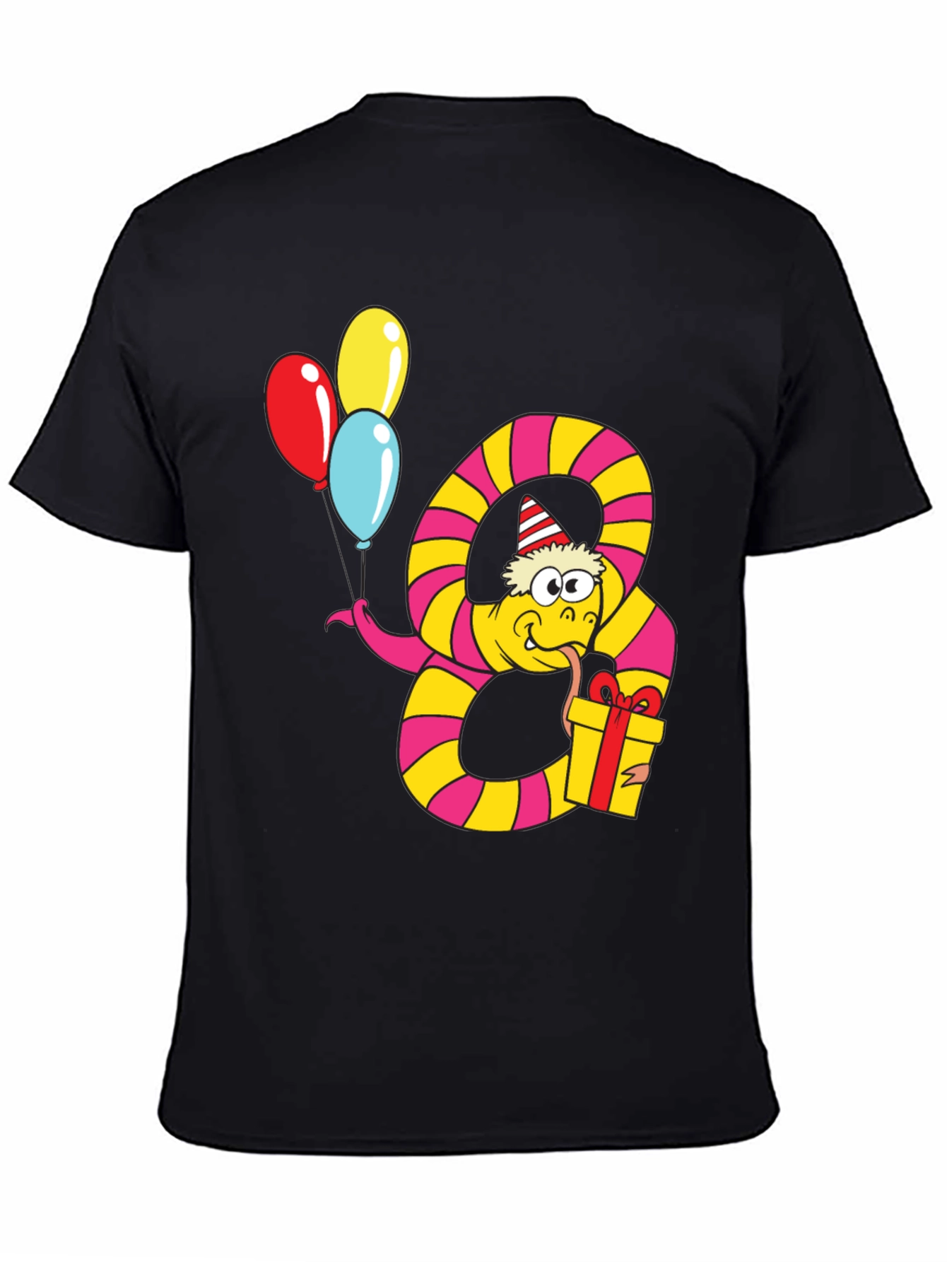 Birthday Snake Graphic Tee - Party Animal Shirt