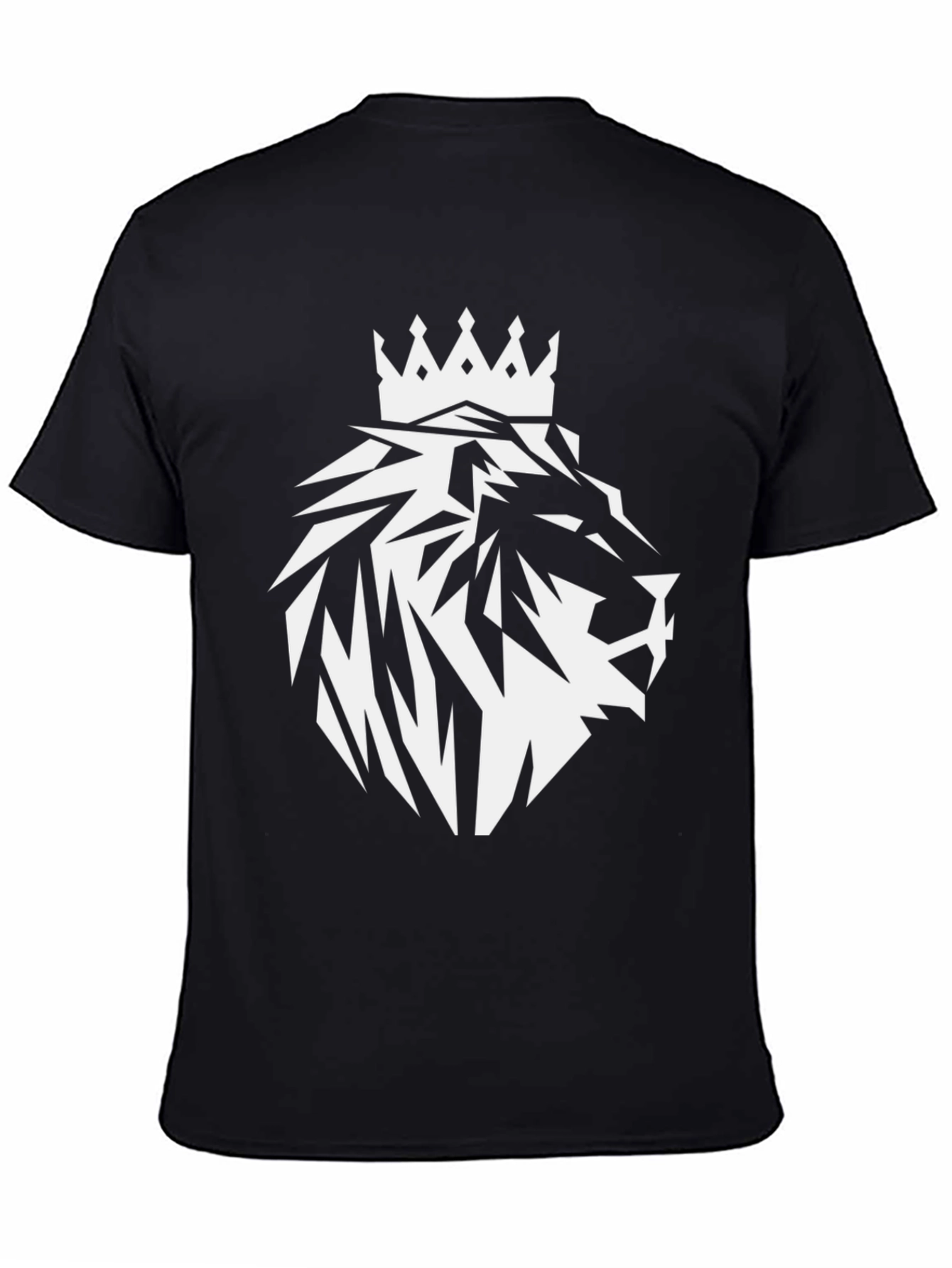 Lion King Crown Black T-Shirt - Modern Graphic Tee
