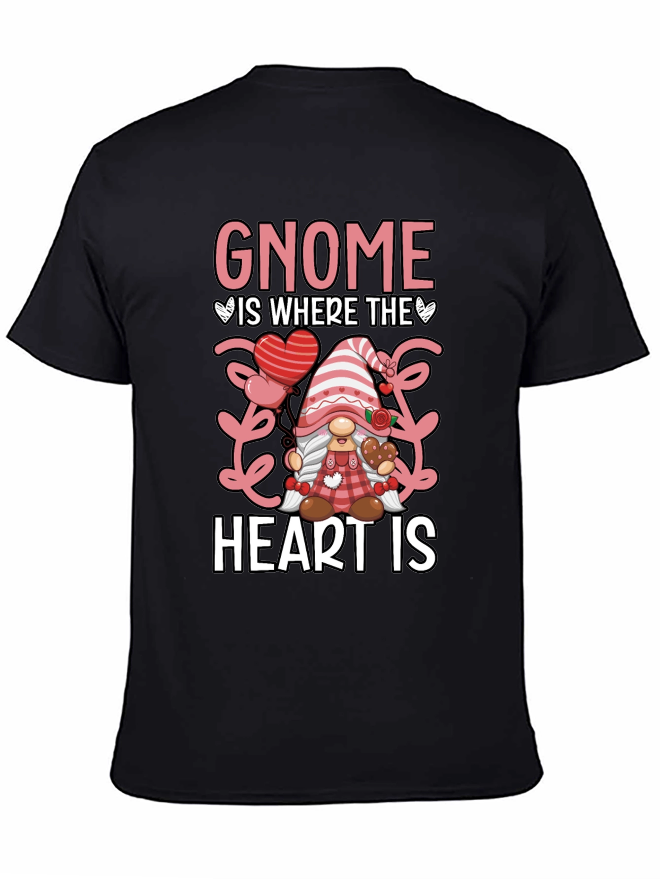Gnome Where The Heart Is Valentines Day T-Shirt