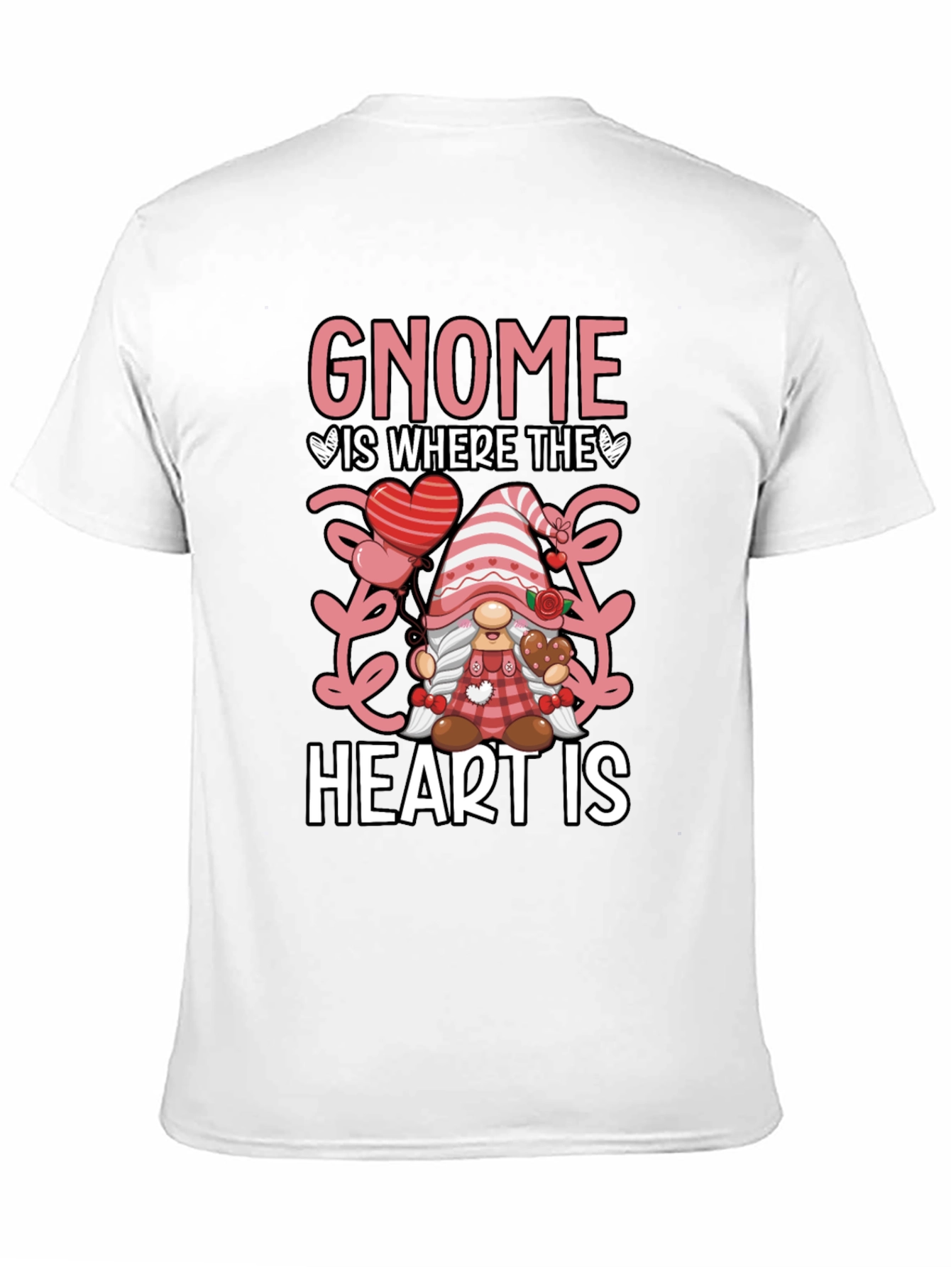 Gnome Where The Heart Is Valentines Day T-Shirt