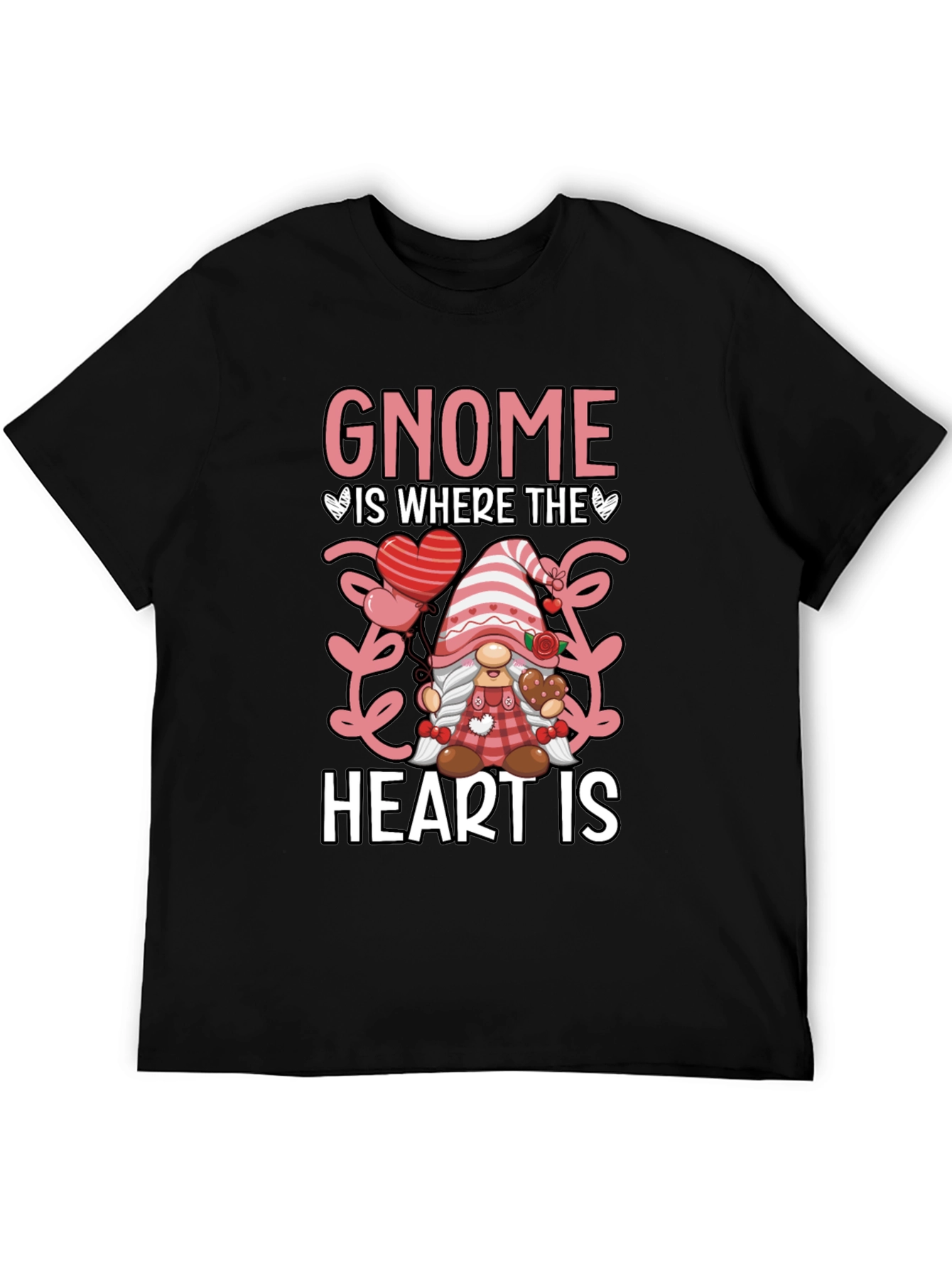 Gnome Where The Heart Is Valentines Day T-Shirt