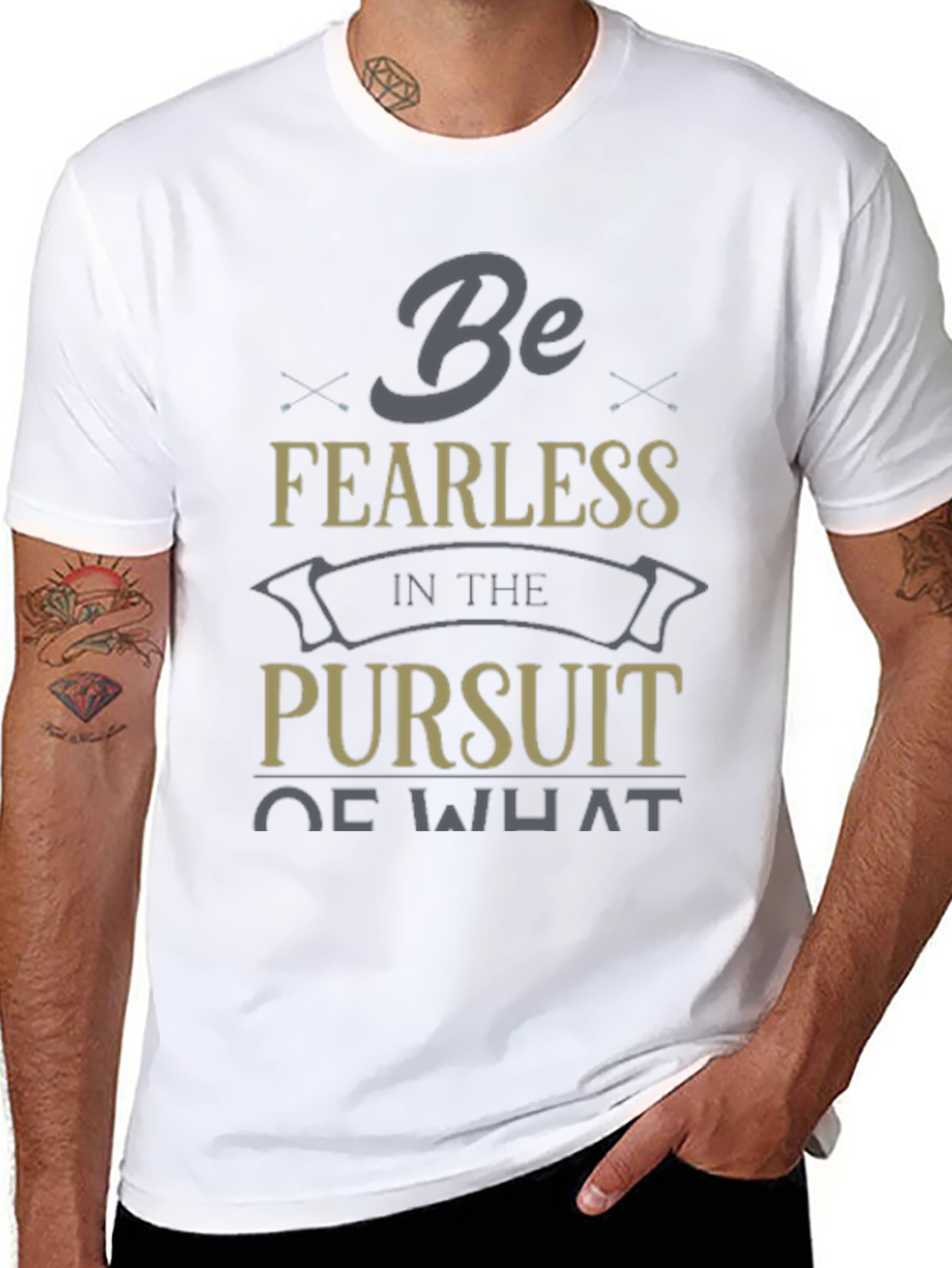 Fearless Pursuit Graphic T-Shirt - Motivational Design