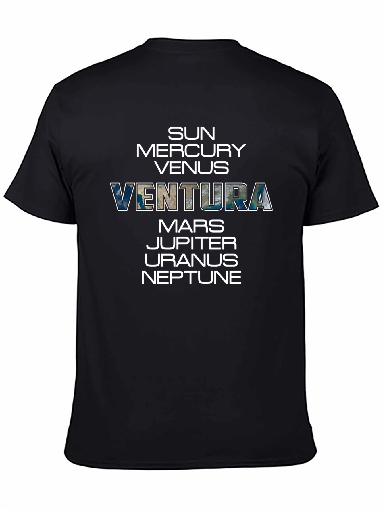 Planets List T-Shirt - Ventura