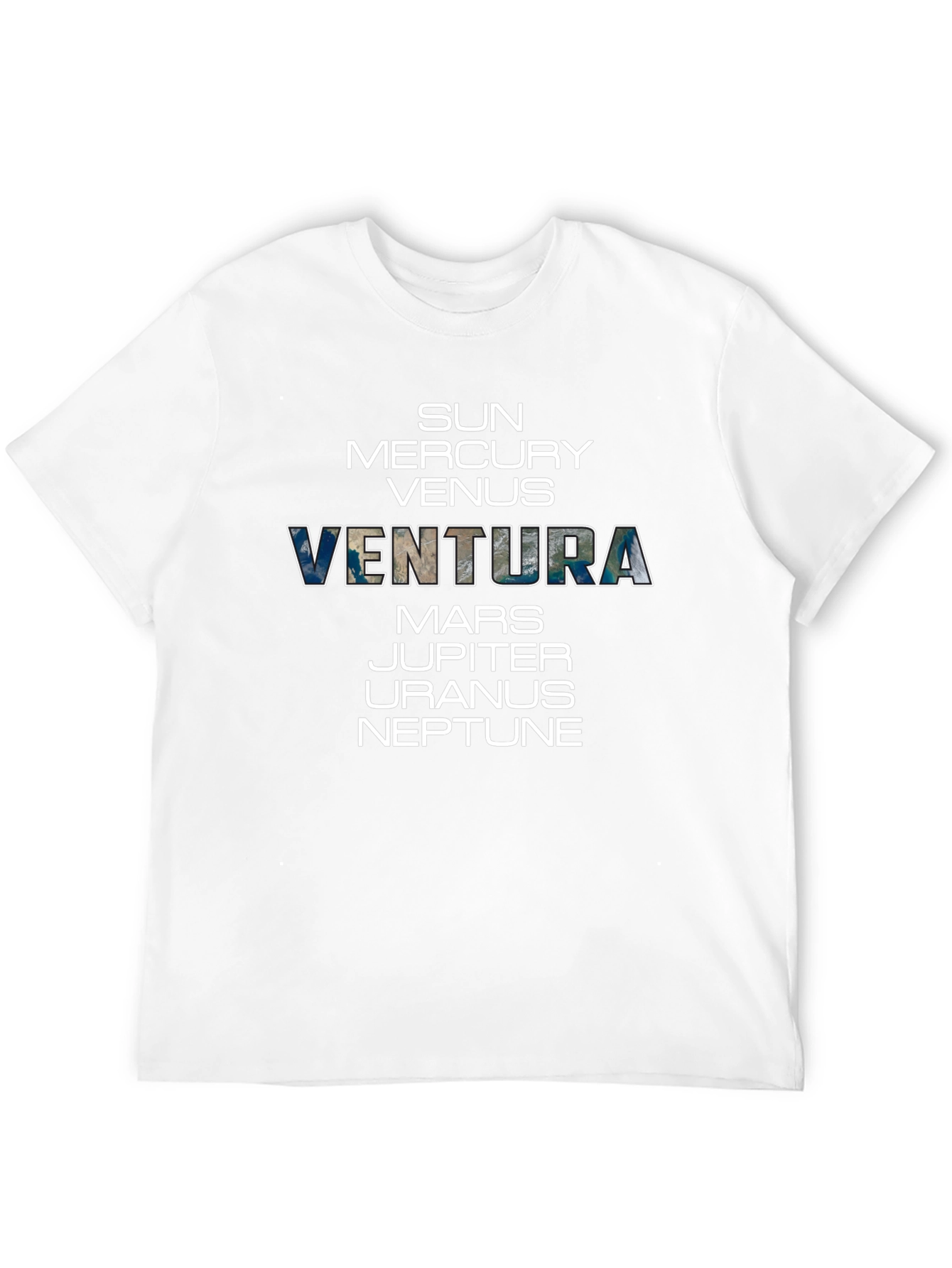 Planets List T-Shirt - Ventura
