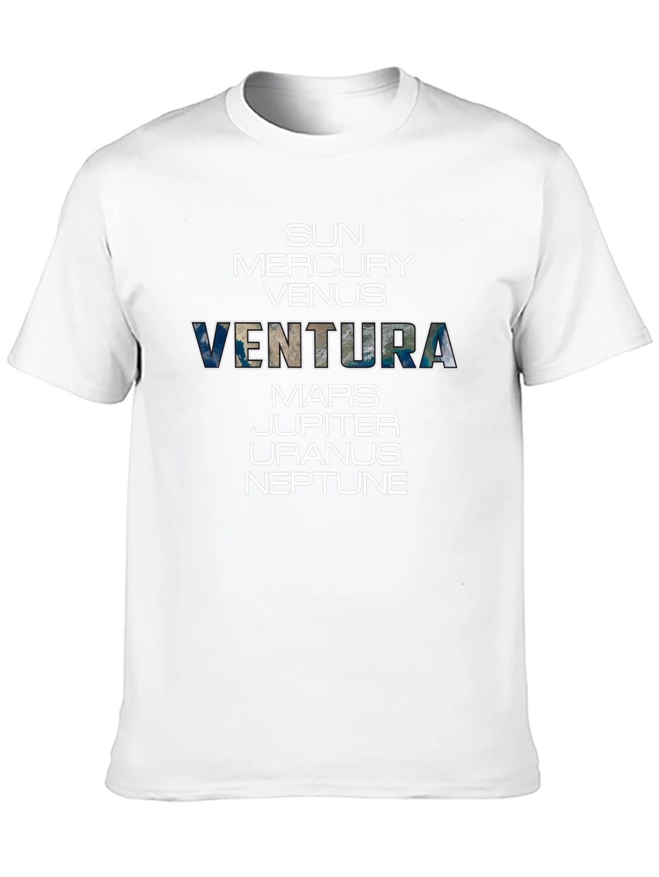 Planets List T-Shirt - Ventura
