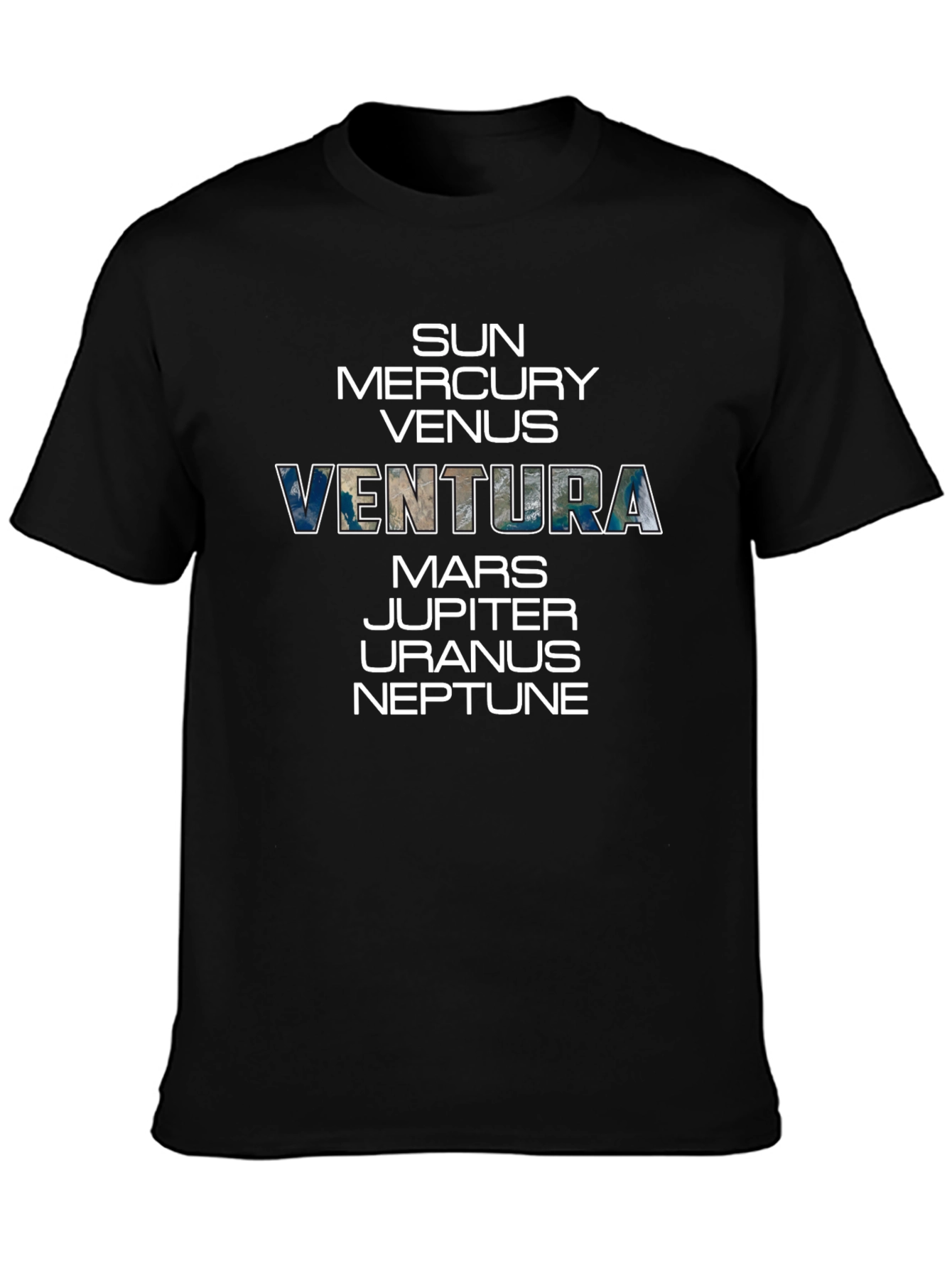 Planets List T-Shirt - Ventura