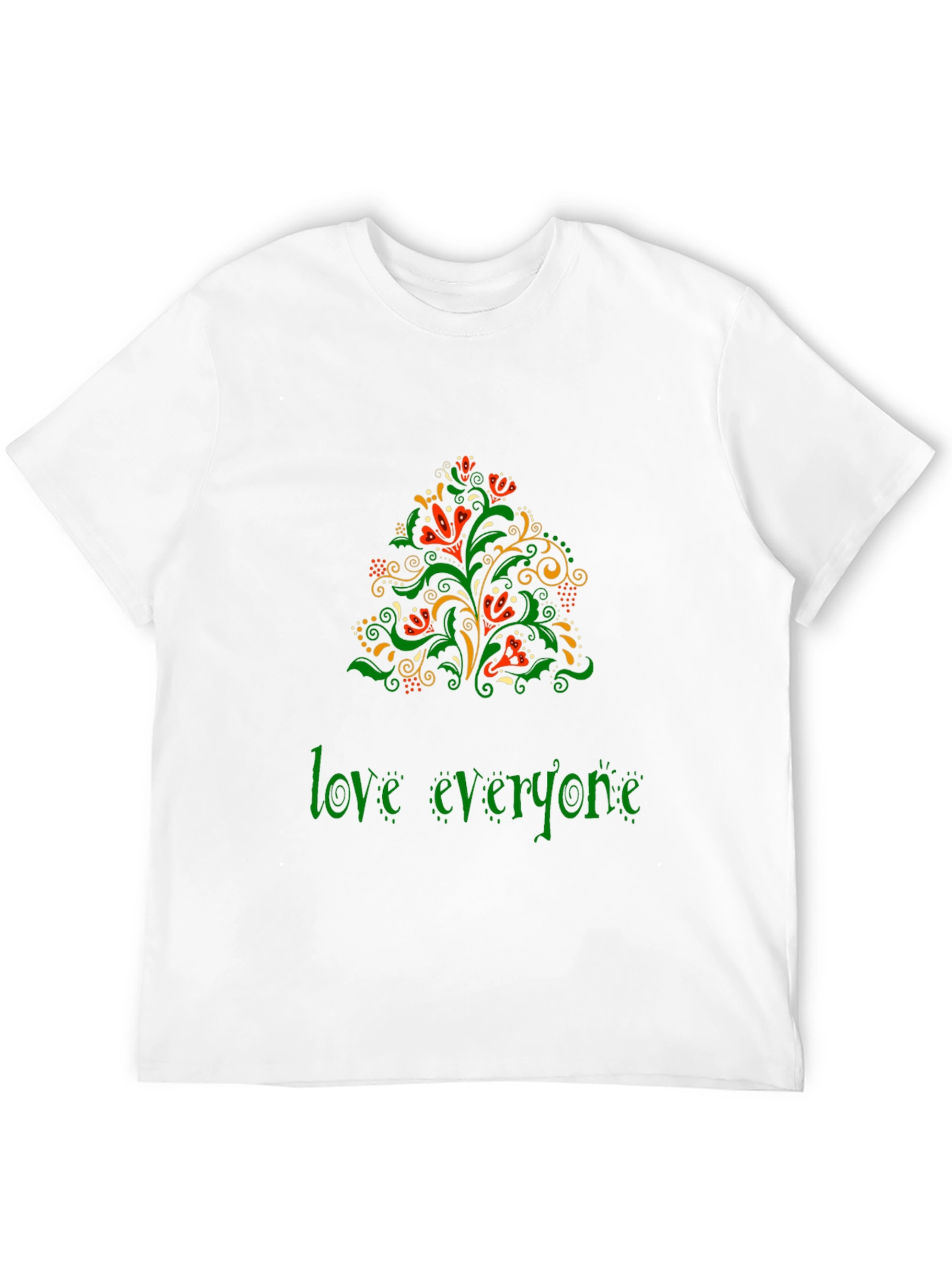 Love Everyone Floral Graphic Tee - Black