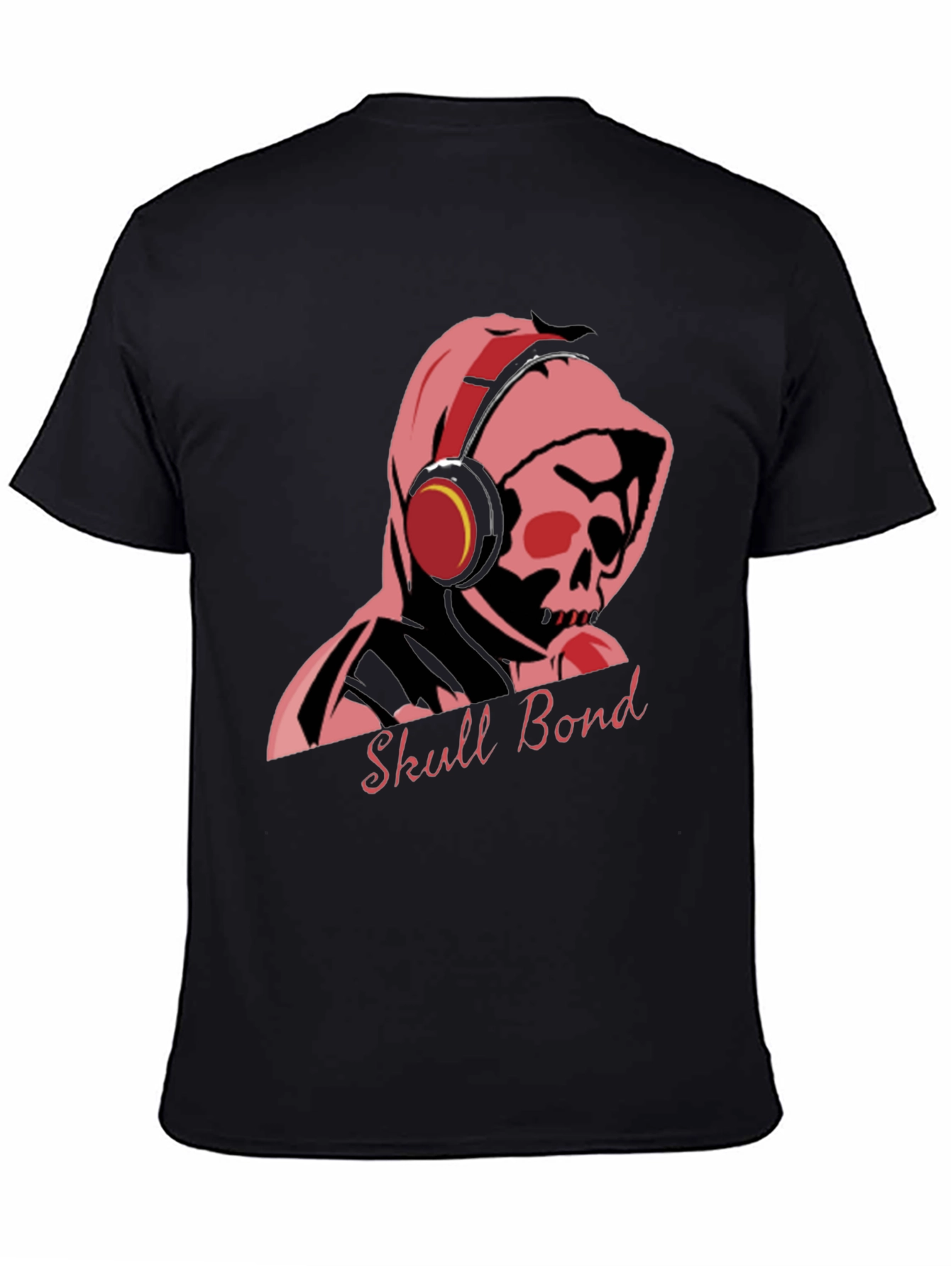 Skull Bond Graphic Tee - Cool Black Cotton T-Shirt