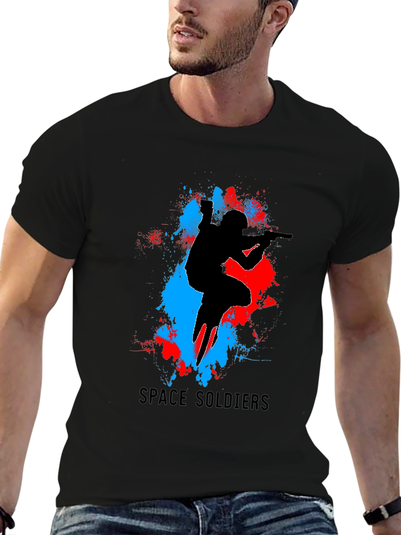 Space Soldiers Graphic Tee - Black