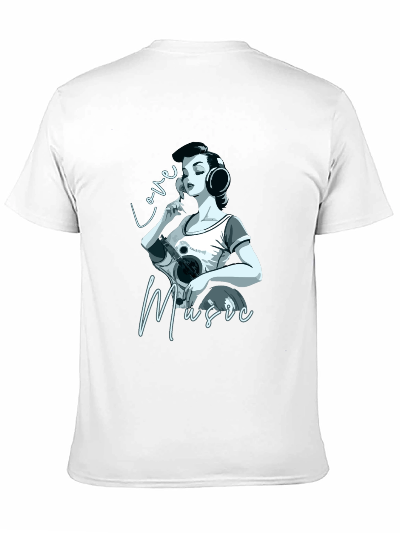 Love Music Graphic Black T-Shirt