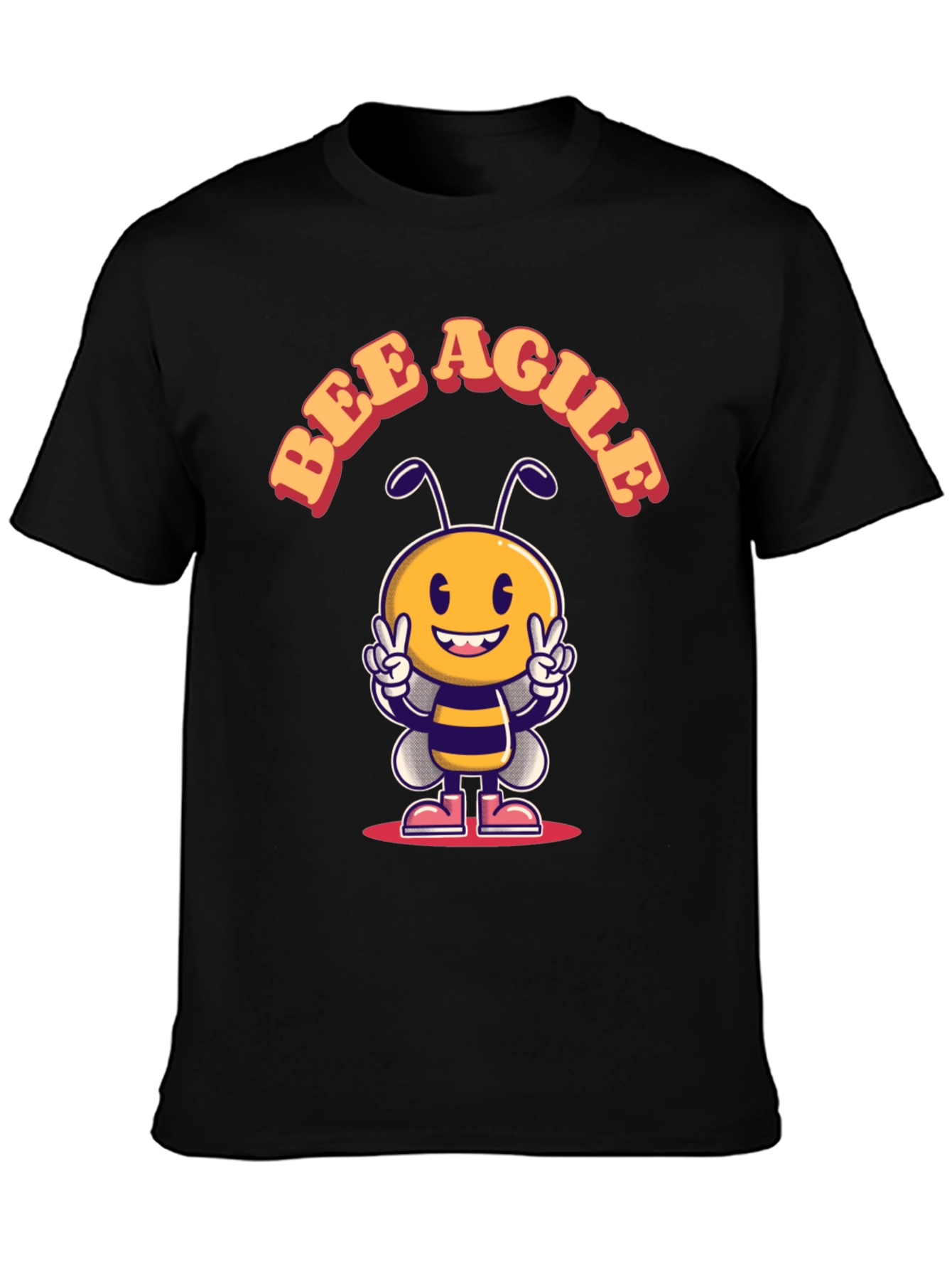Bee Agile T-Shirt - Cute Cartoon Bee Design