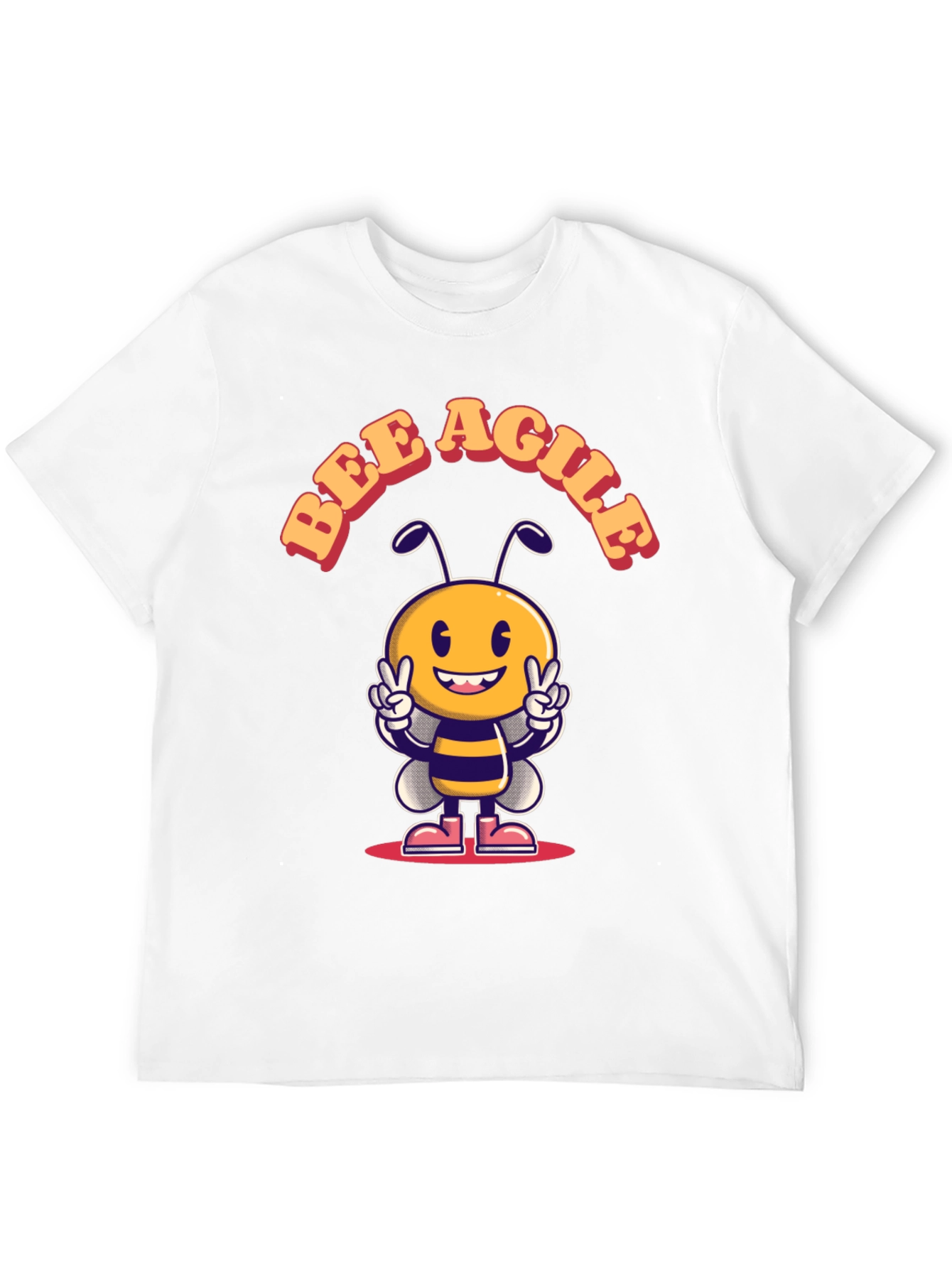 Bee Agile T-Shirt - Cute Cartoon Bee Design