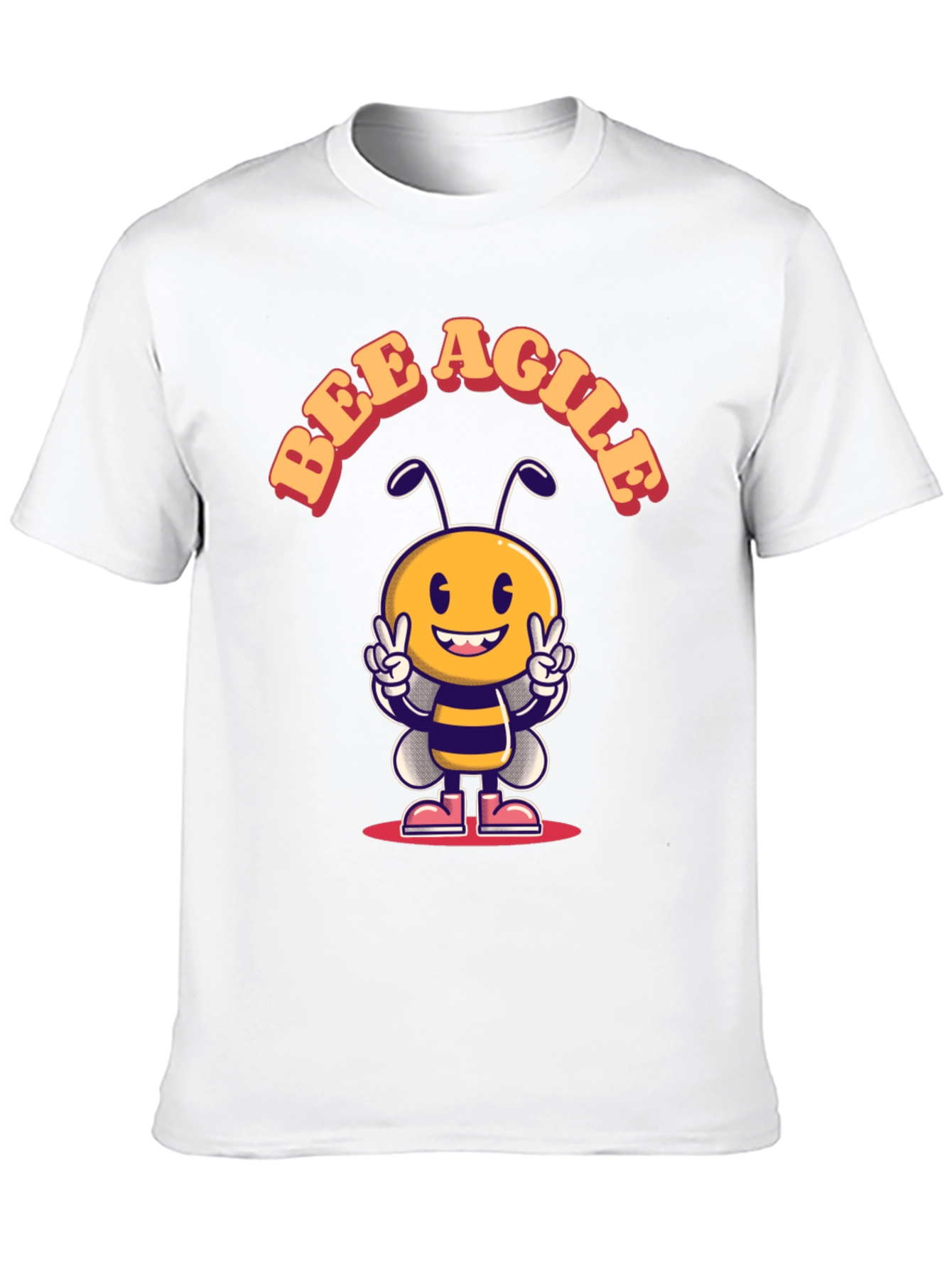 Bee Agile T-Shirt - Cute Cartoon Bee Design