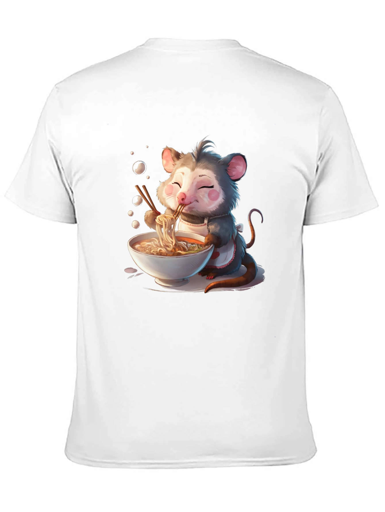 Opossum Ramen T-Shirt - Cute Cartoon Design