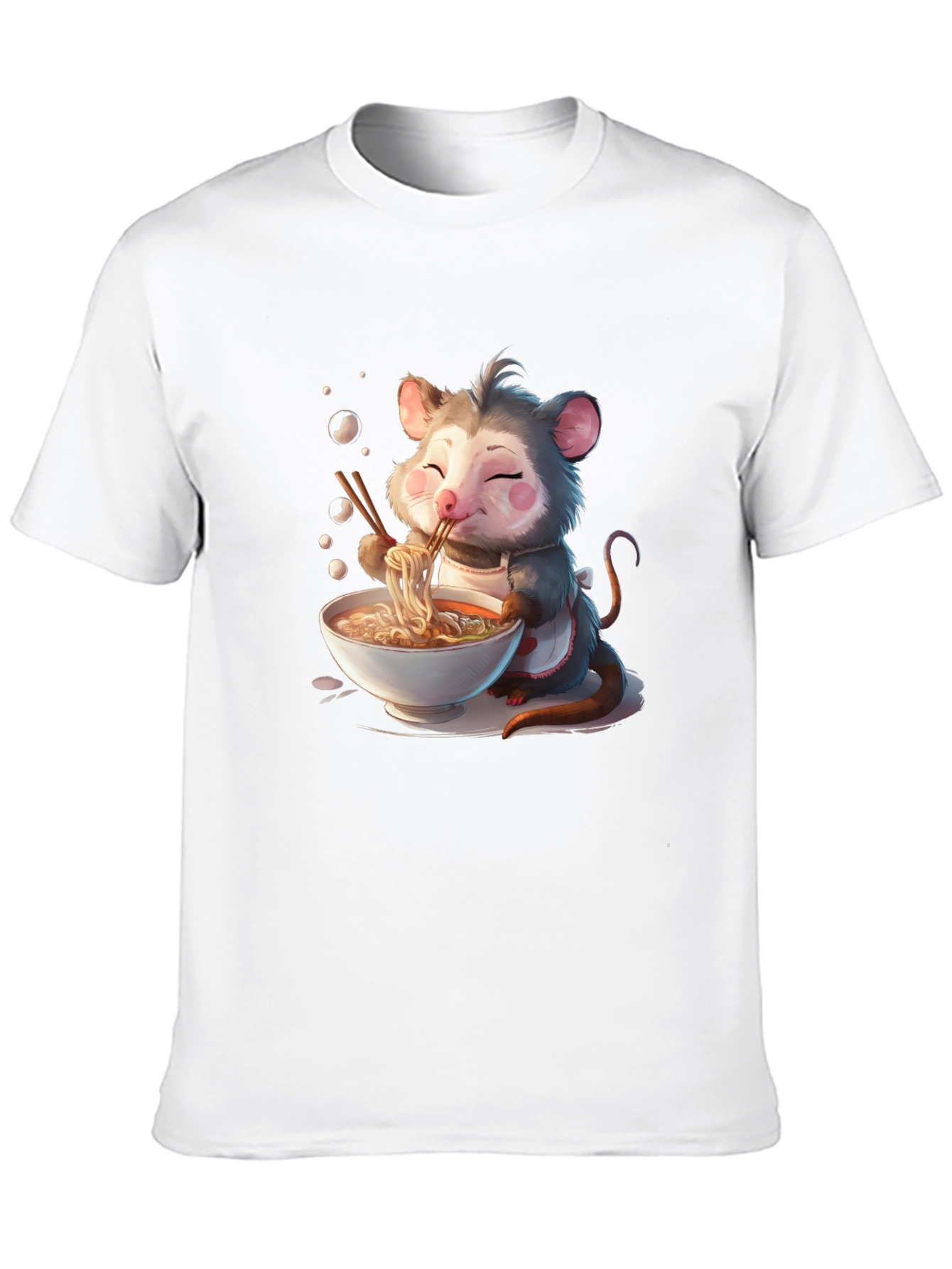 Opossum Ramen T-Shirt - Cute Cartoon Design