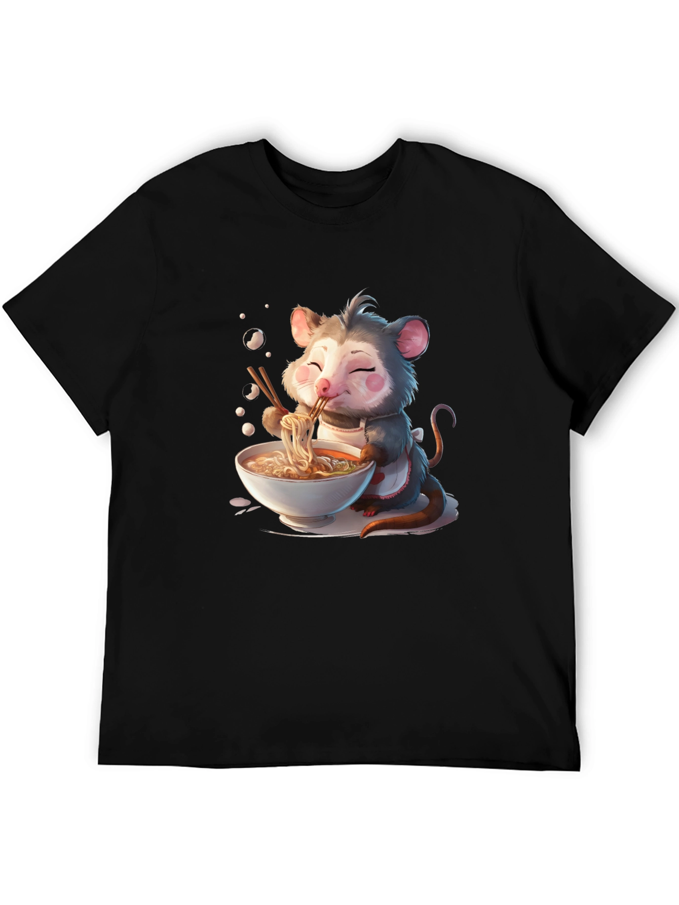 Opossum Ramen T-Shirt - Cute Cartoon Design