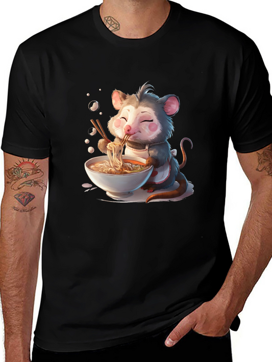 Opossum Ramen T-Shirt - Cute Cartoon Design
