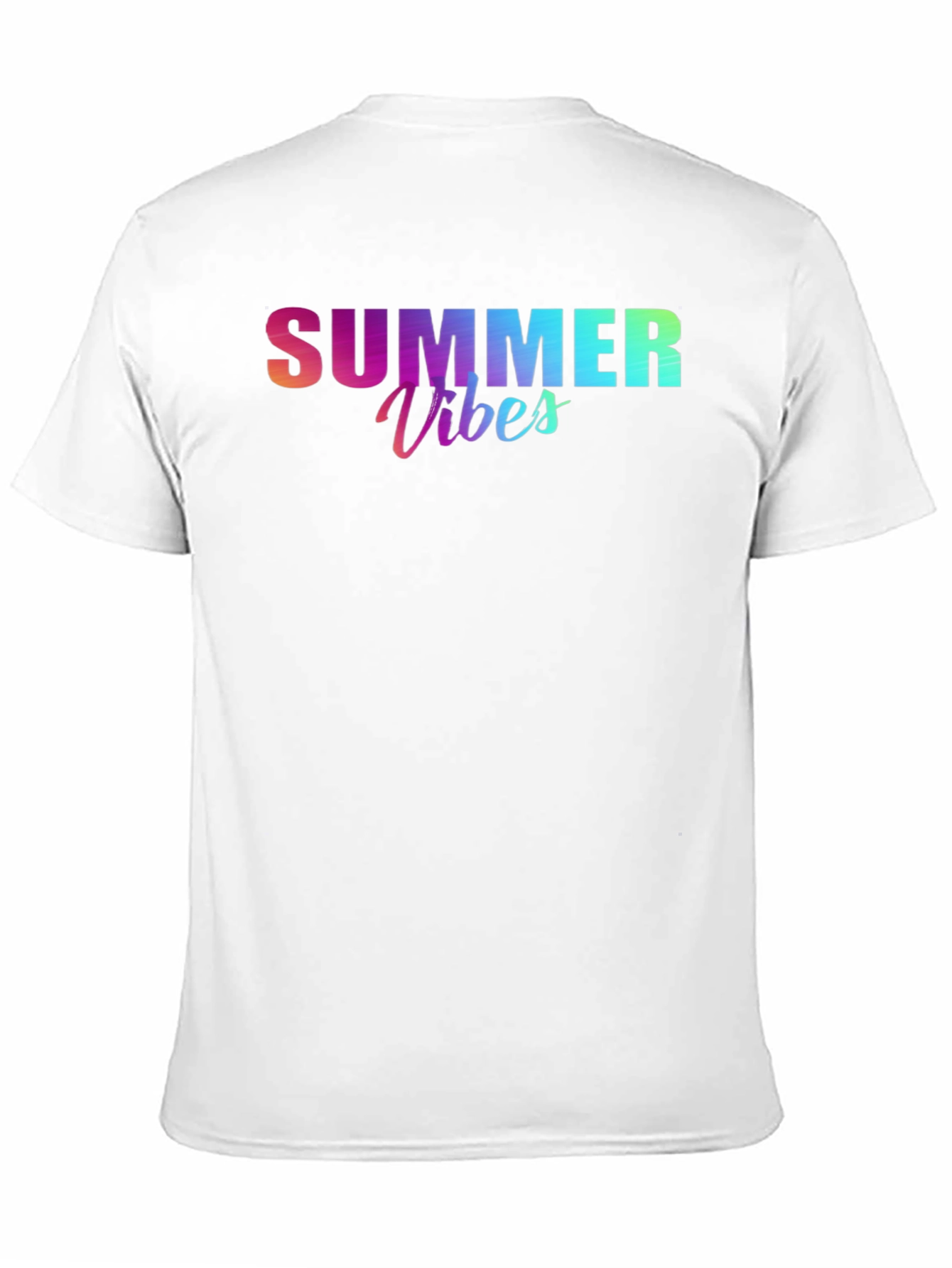 Summer Vibes Graphic Tee - Black Cotton T-Shirt