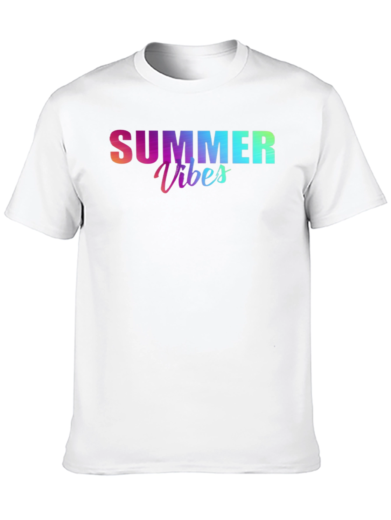 Summer Vibes Graphic Tee - Black Cotton T-Shirt
