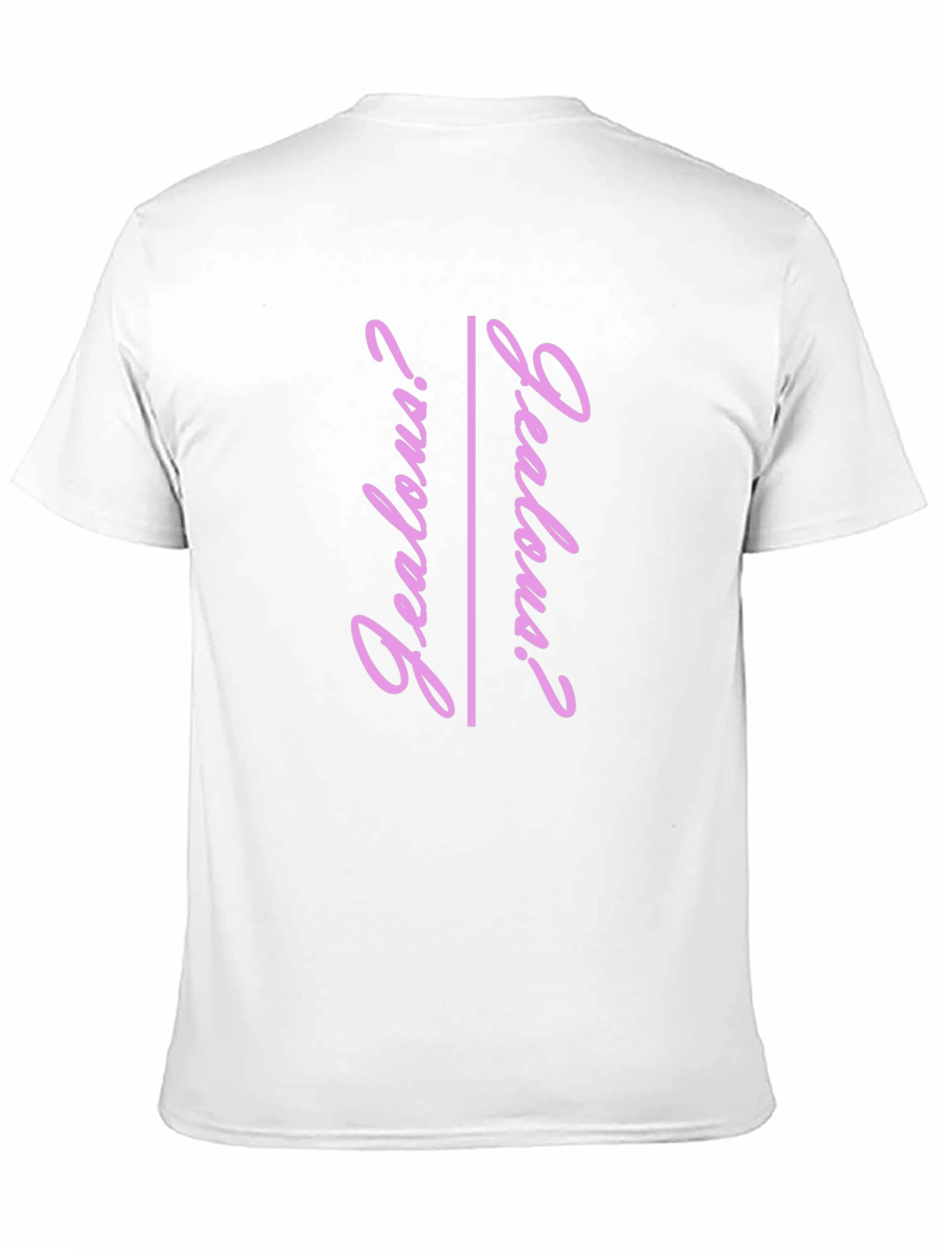 Jealous? Graphic Tee - Trendy Pink Text T-Shirt
