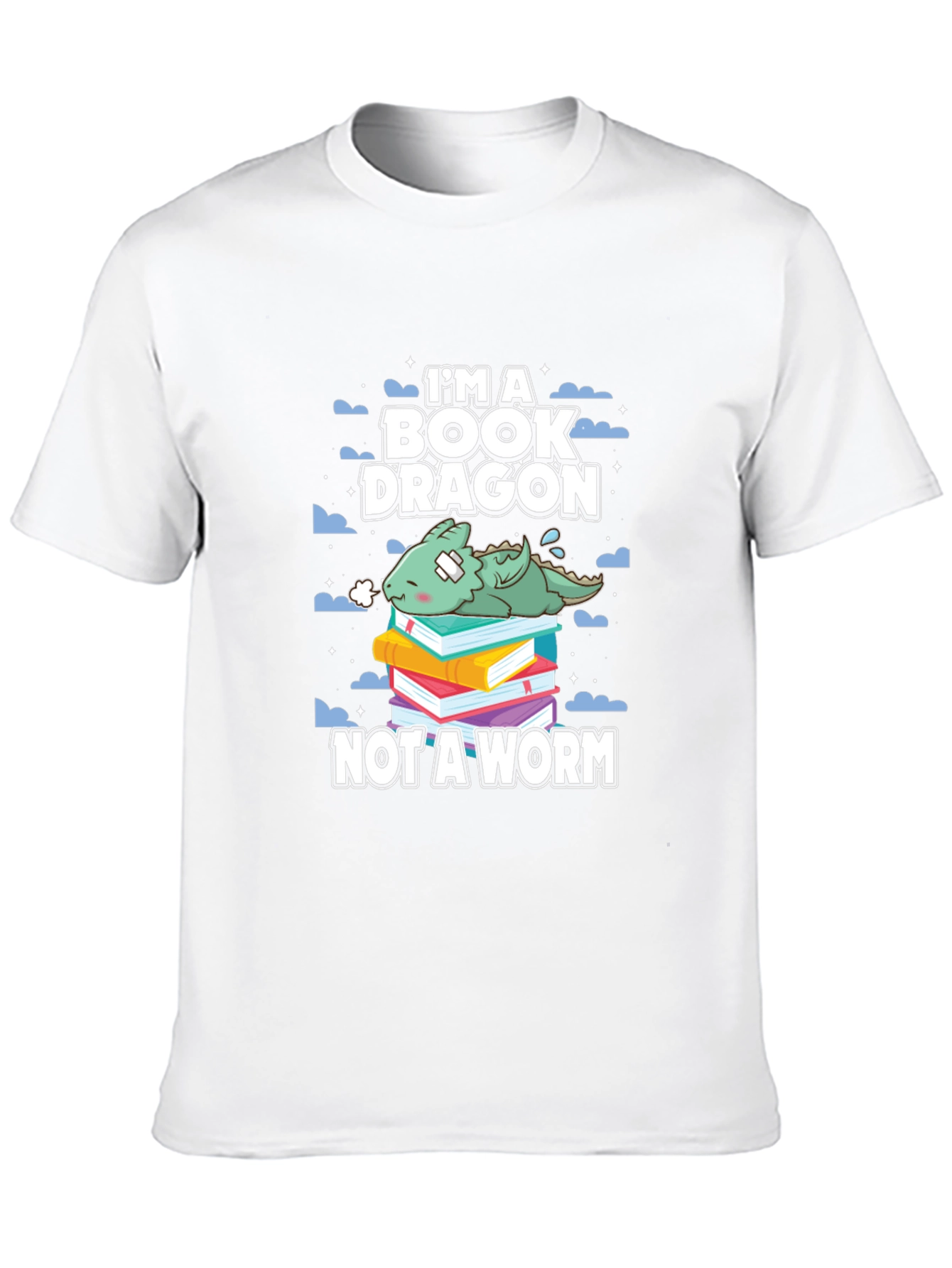 Book Dragon T-Shirt - Readers Fantasy Lovers Tee