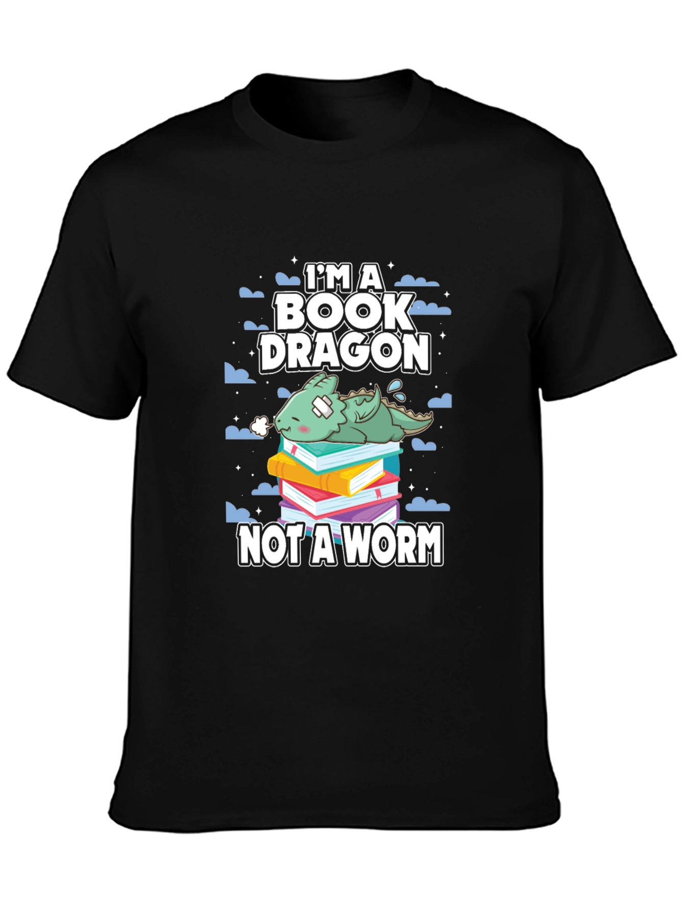 Book Dragon T-Shirt - Readers Fantasy Lovers Tee