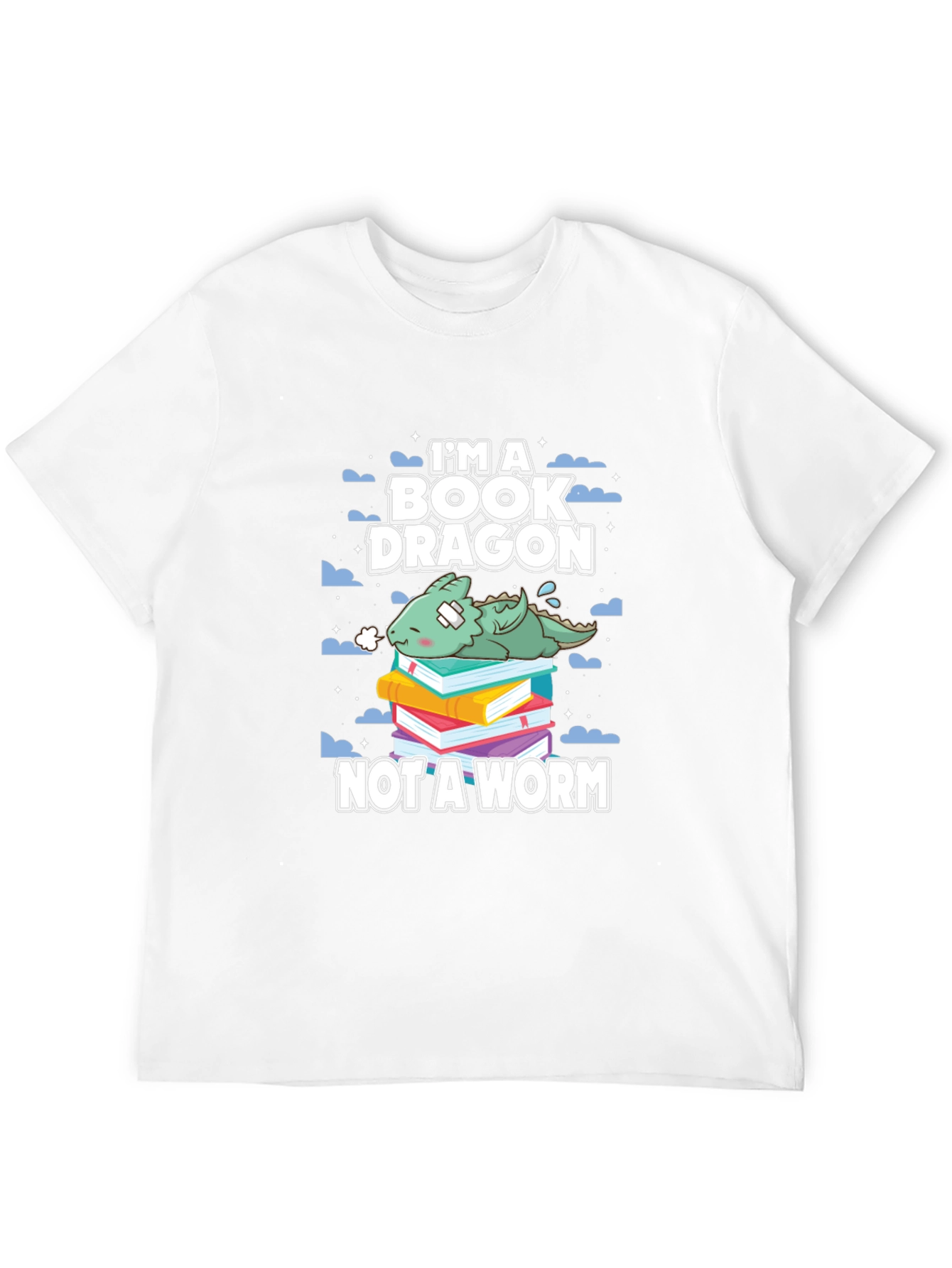 Book Dragon T-Shirt - Readers Fantasy Lovers Tee