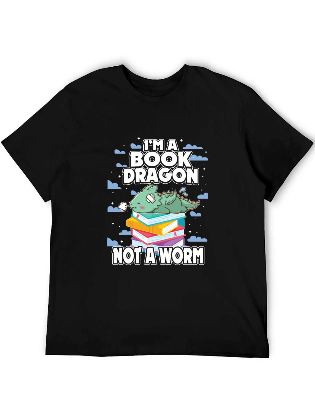 Book Dragon T-Shirt - Readers Fantasy Lovers Tee