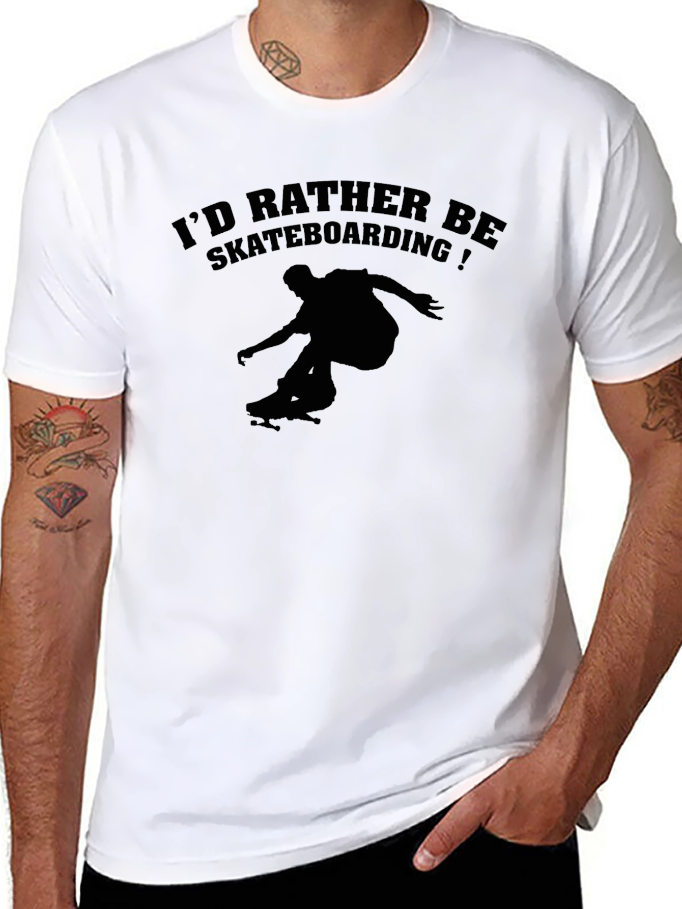 Skateboarding Tee: Id Rather Be Skateboarding