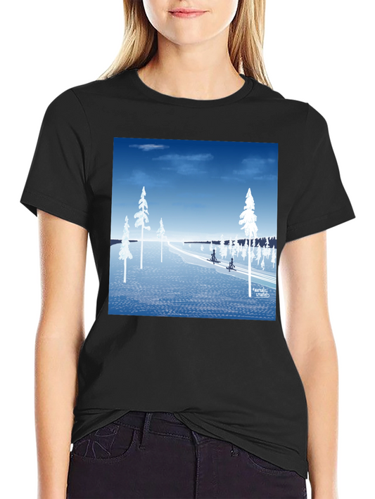 Winter Landscape Tee: Nordic Skiing Design