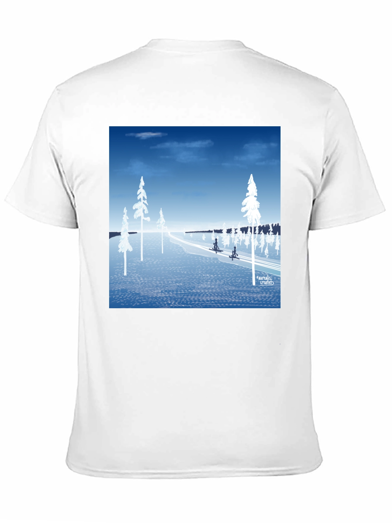 Winter Landscape Tee: Nordic Skiing Design